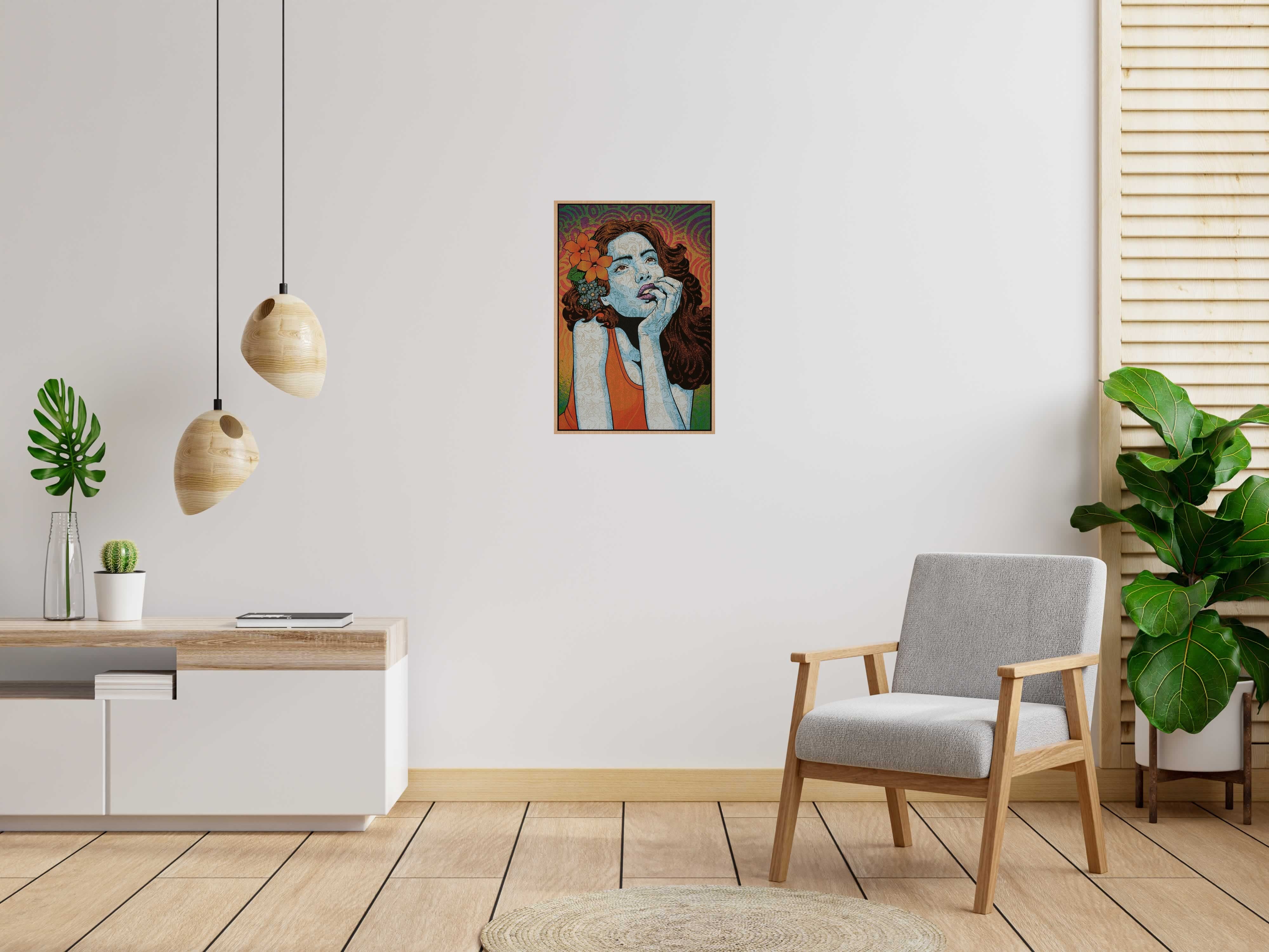 Editions d'art de CHUCK SPERRY a pour titre  DREAMER WOOD PANEL AP style expo chuck dim : CHUCK SPERRYprix:4250