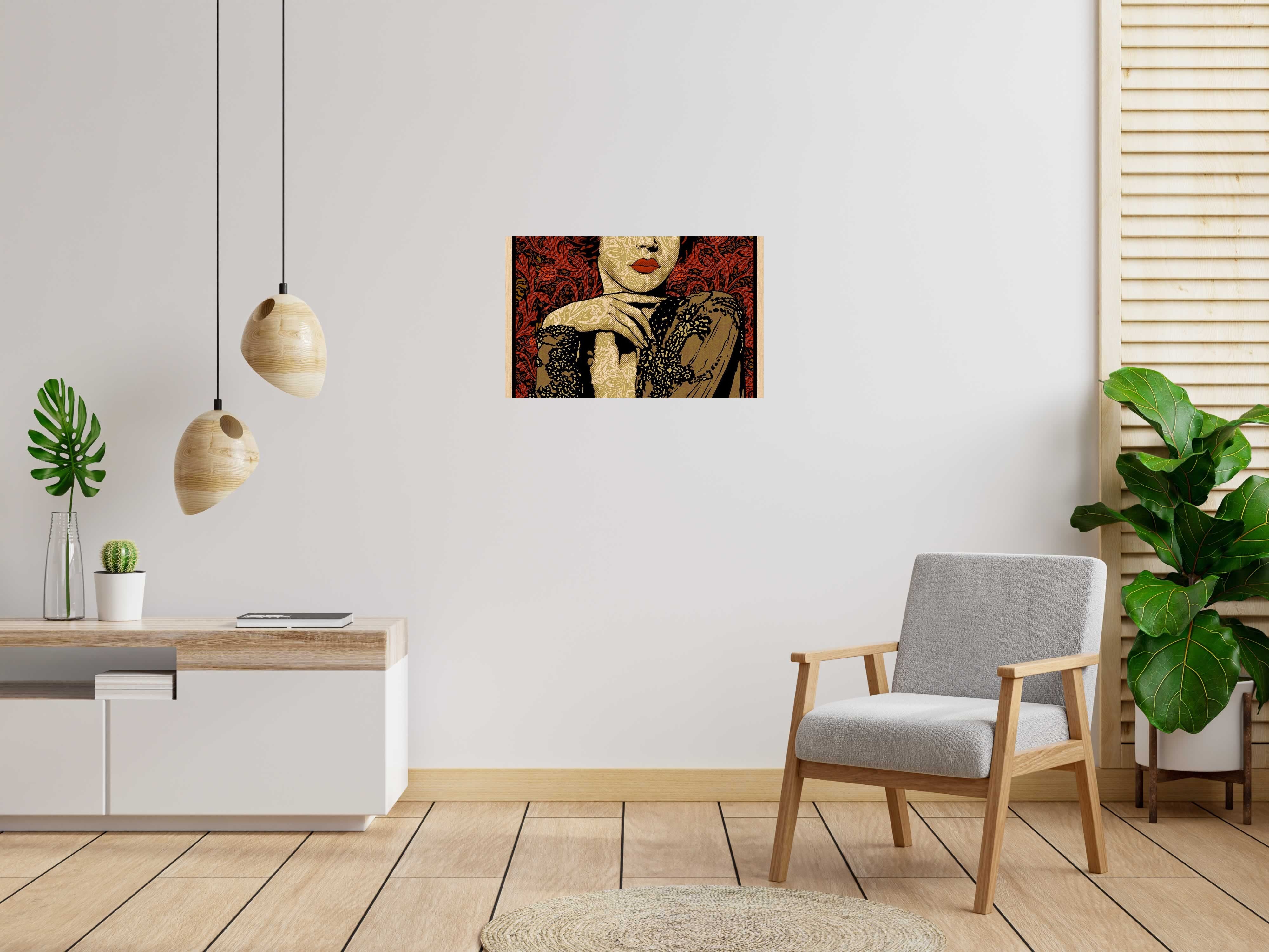 Tableau de CHUCK SPERRY a pour titre  LETHE WOOD PANEL style expo chuck dim : CHUCK SPERRYprix:3400