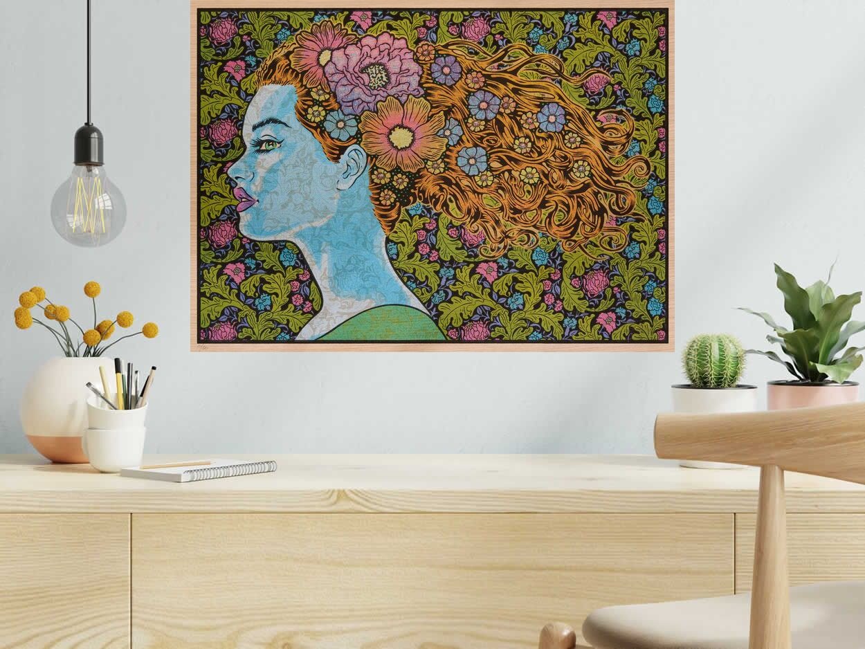 Tableau de CHUCK SPERRY a pour titre  ELYSIA WOOD PANEL style expo chuck dim : CHUCK SPERRYprix:2150