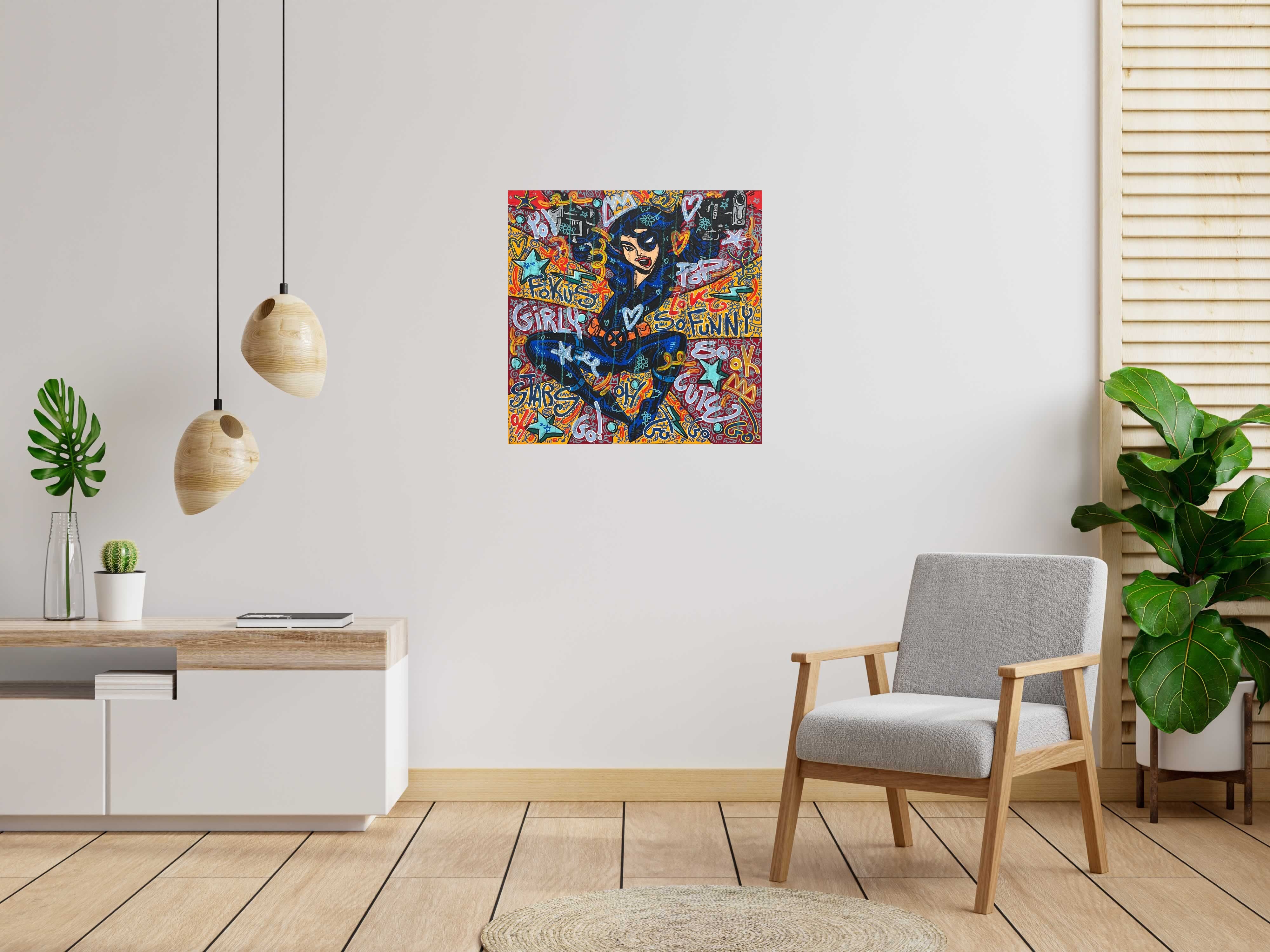 Tableau de RICO SAB a pour titre  So Girly style street pop art, street art dim : RICO SABprix:600
