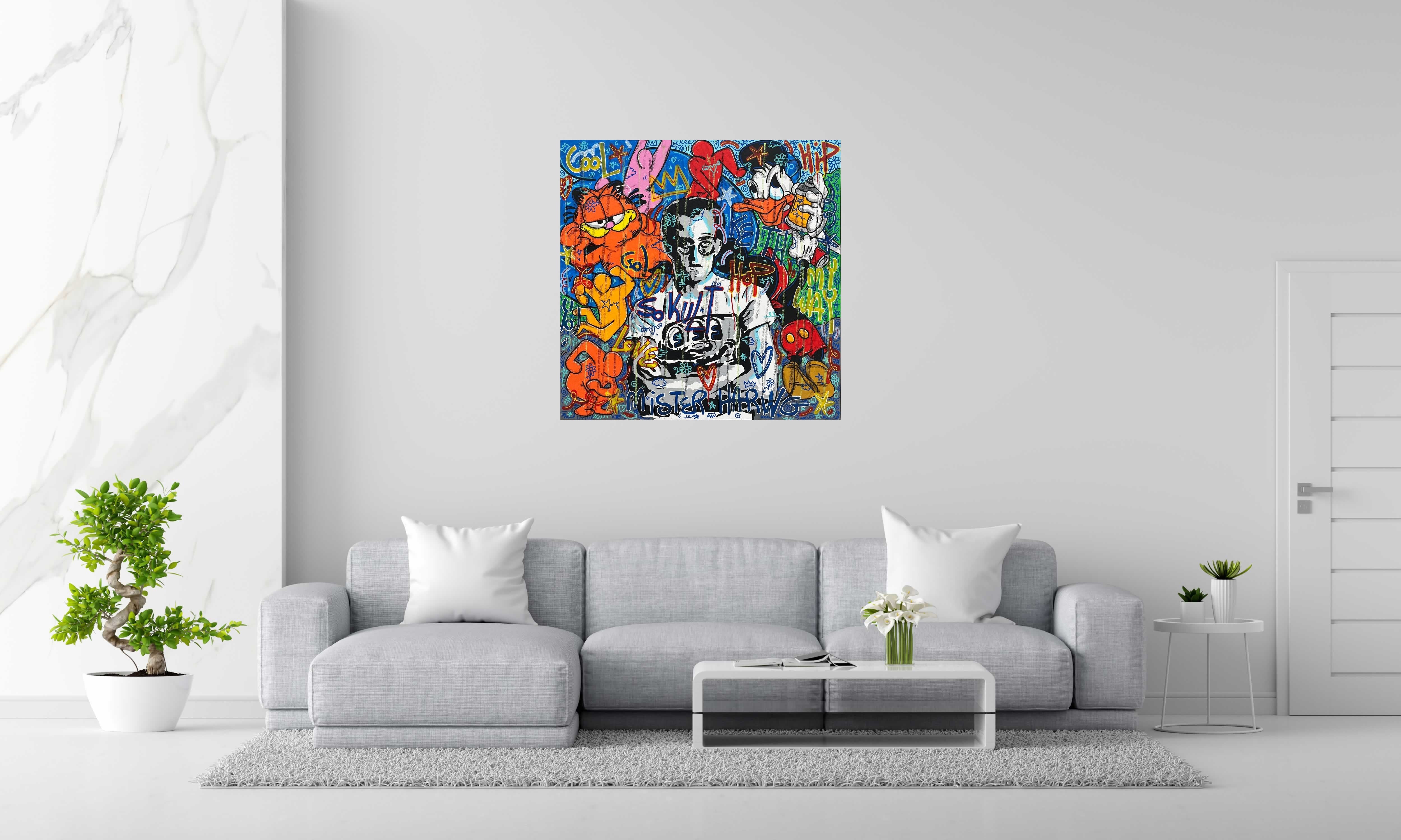 Tableau de RICO SAB a pour titre  So Kult Keith style street pop art, street art dim : RICO SABprix:950