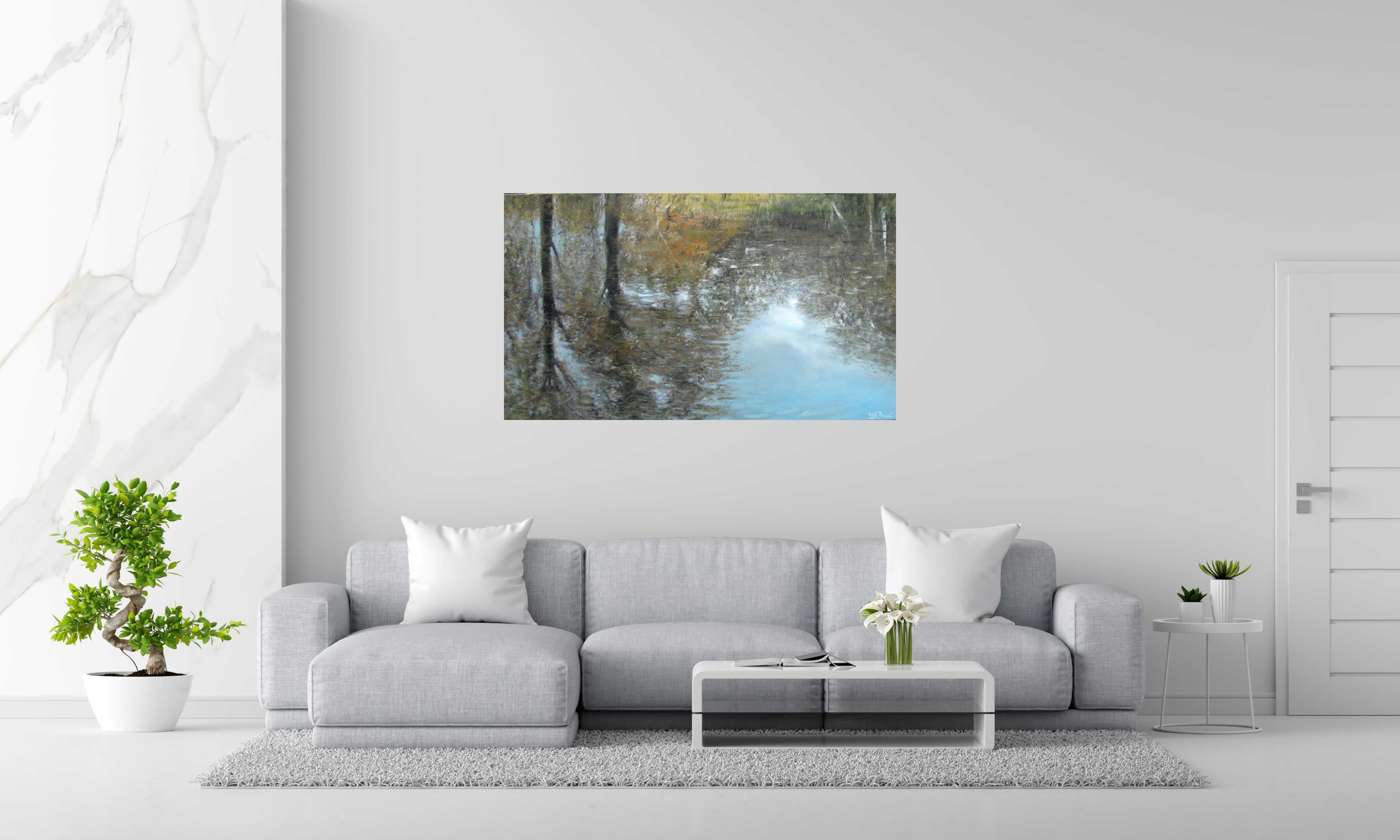 Tableau de ELISE BARAT a pour titre  SOUS BOIS style figuratif dim : ELISE BARATprix:1300