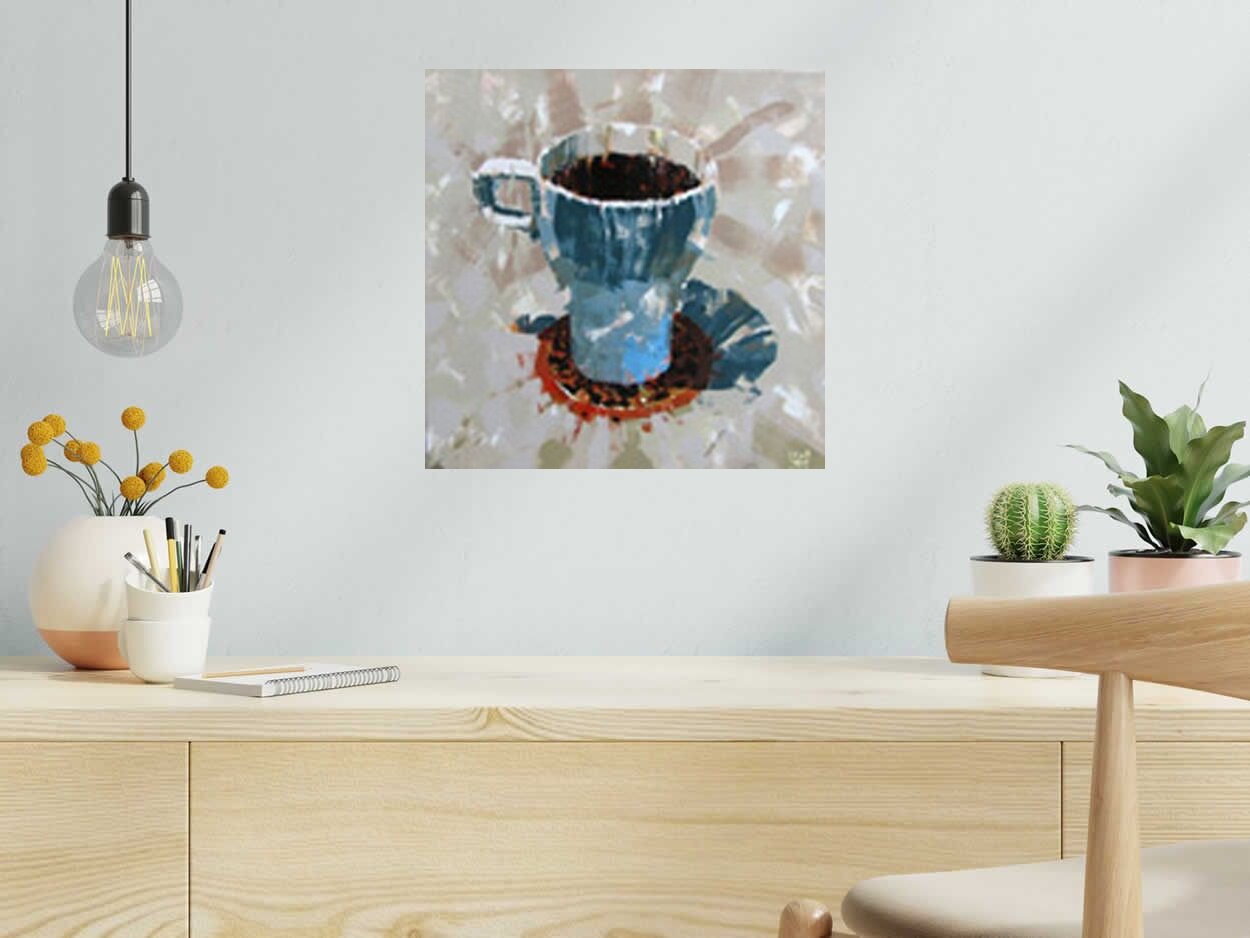Tableau de HEATON RUDYARD a pour titre  COFFEE TIME style figuratif dim : HEATON RUDYARDprix:300
