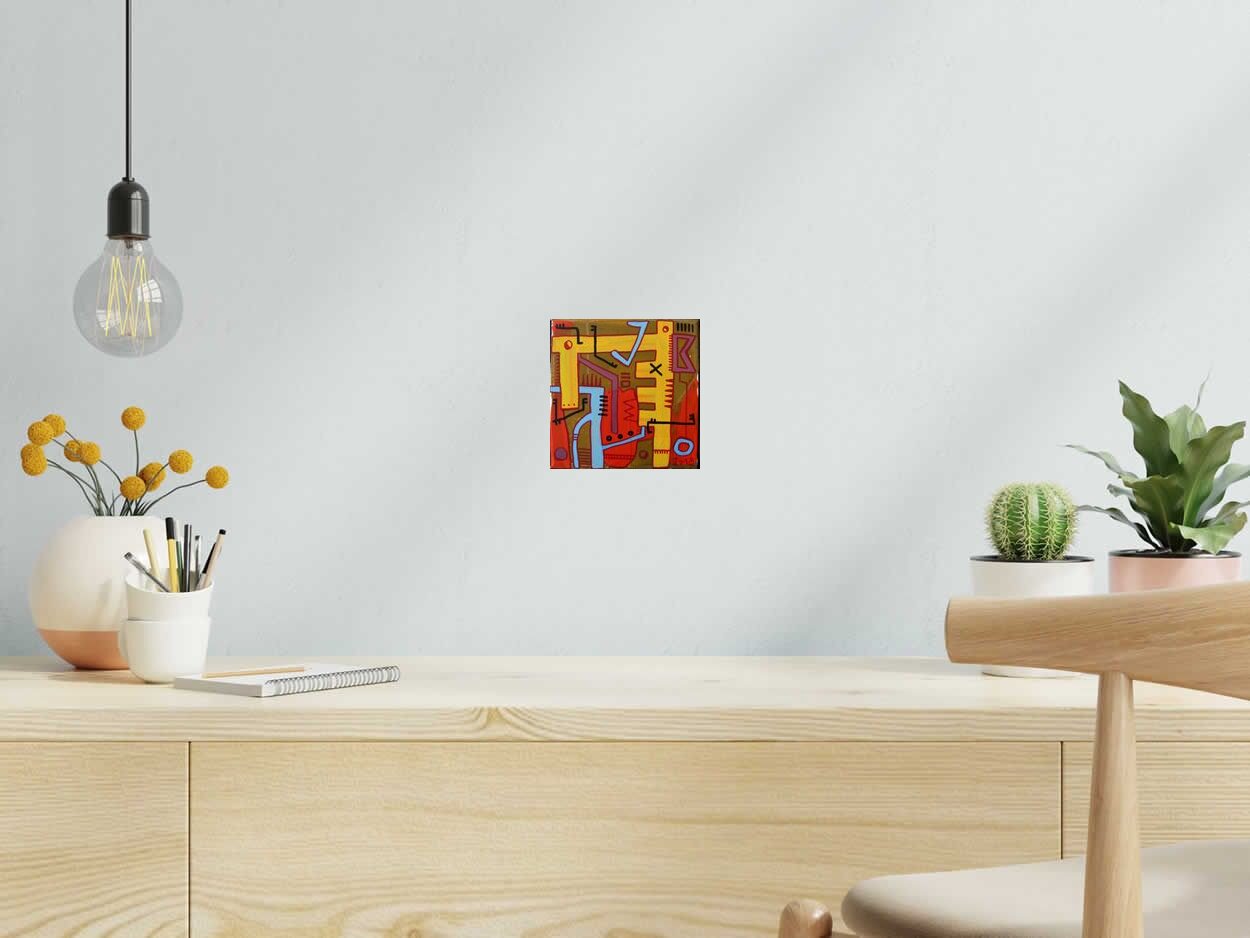 Tableau de TAREK a pour titre  GEOMETRIK 3 style street pop art dim : TAREKprix: