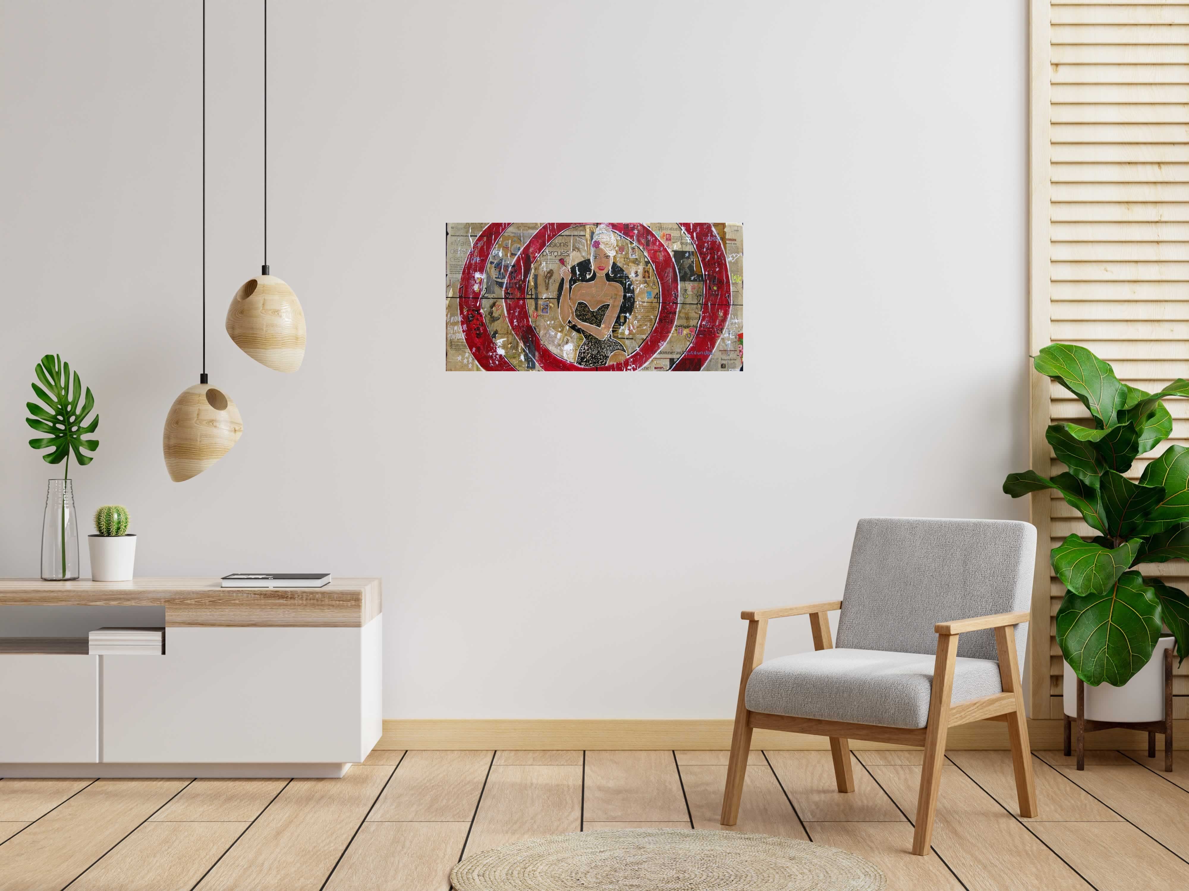 Tableau de CACOU a pour titre  CIBLE 5 style street pop art dim : CACOUprix:580