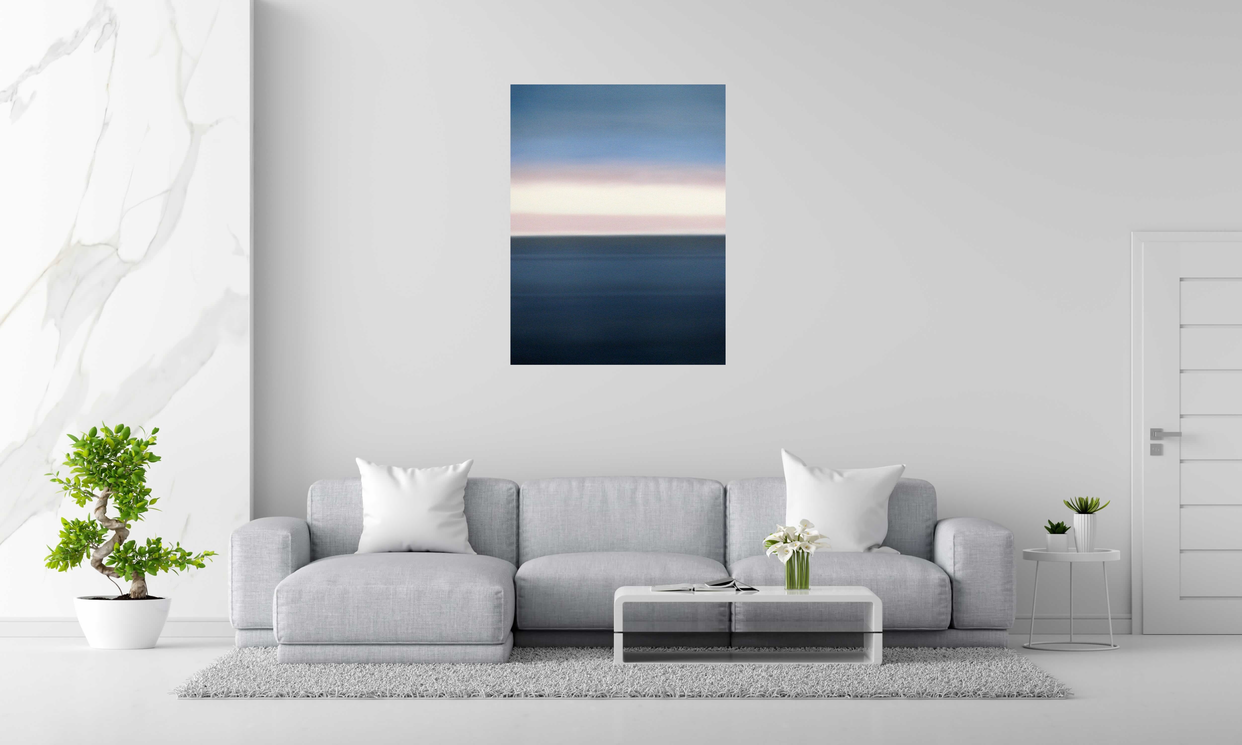 Tableau de ELISE BARAT a pour titre  MICHIGAN LAKE XXIV style abstrait dim : ELISE BARATprix: