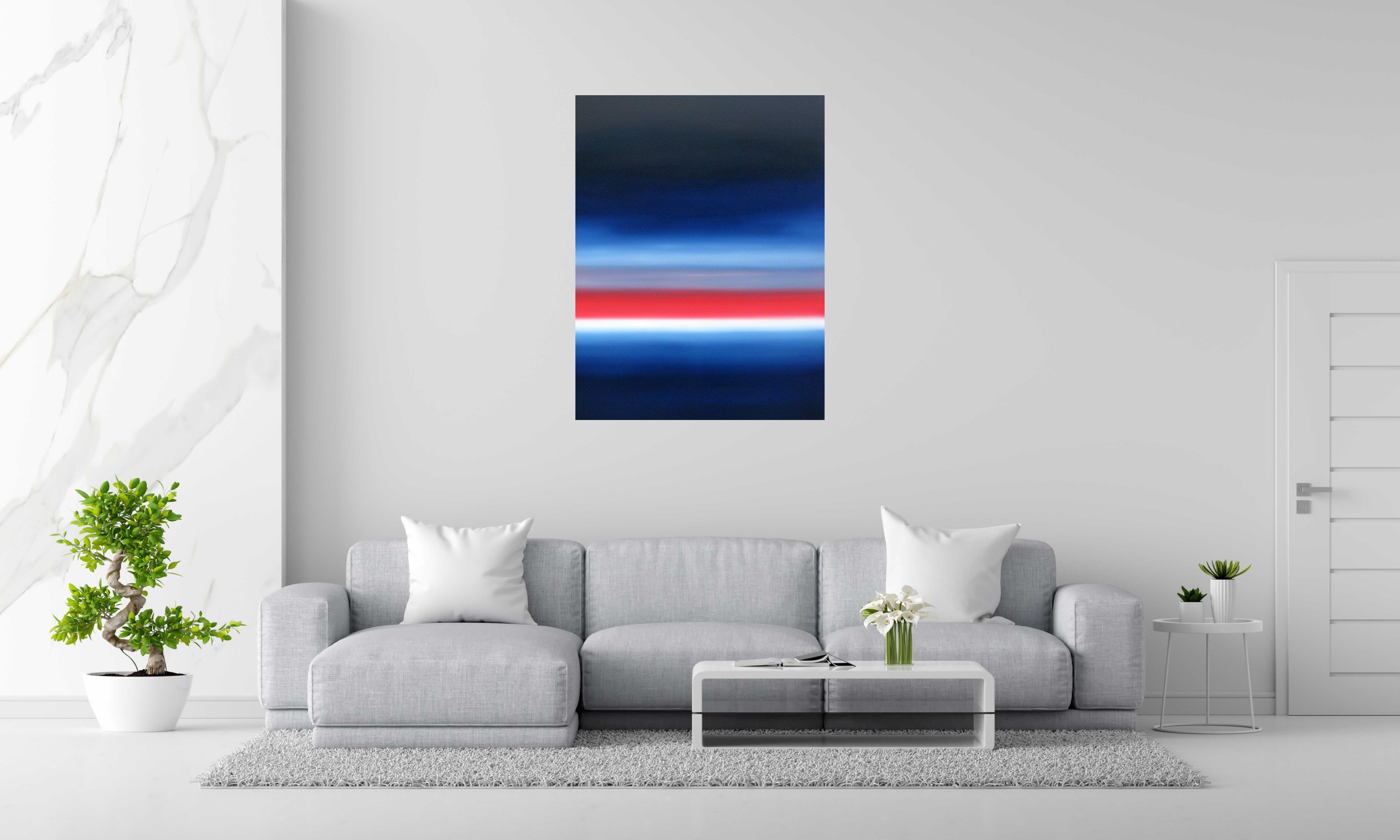 Tableau de ELISE BARAT a pour titre  MICHIGAN LAKE XXIII style abstrait dim : ELISE BARATprix: