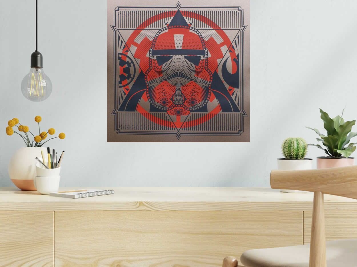 Editions d'art de JIBE a pour titre  STORM TROOPER style graphique dim : JIBEprix: