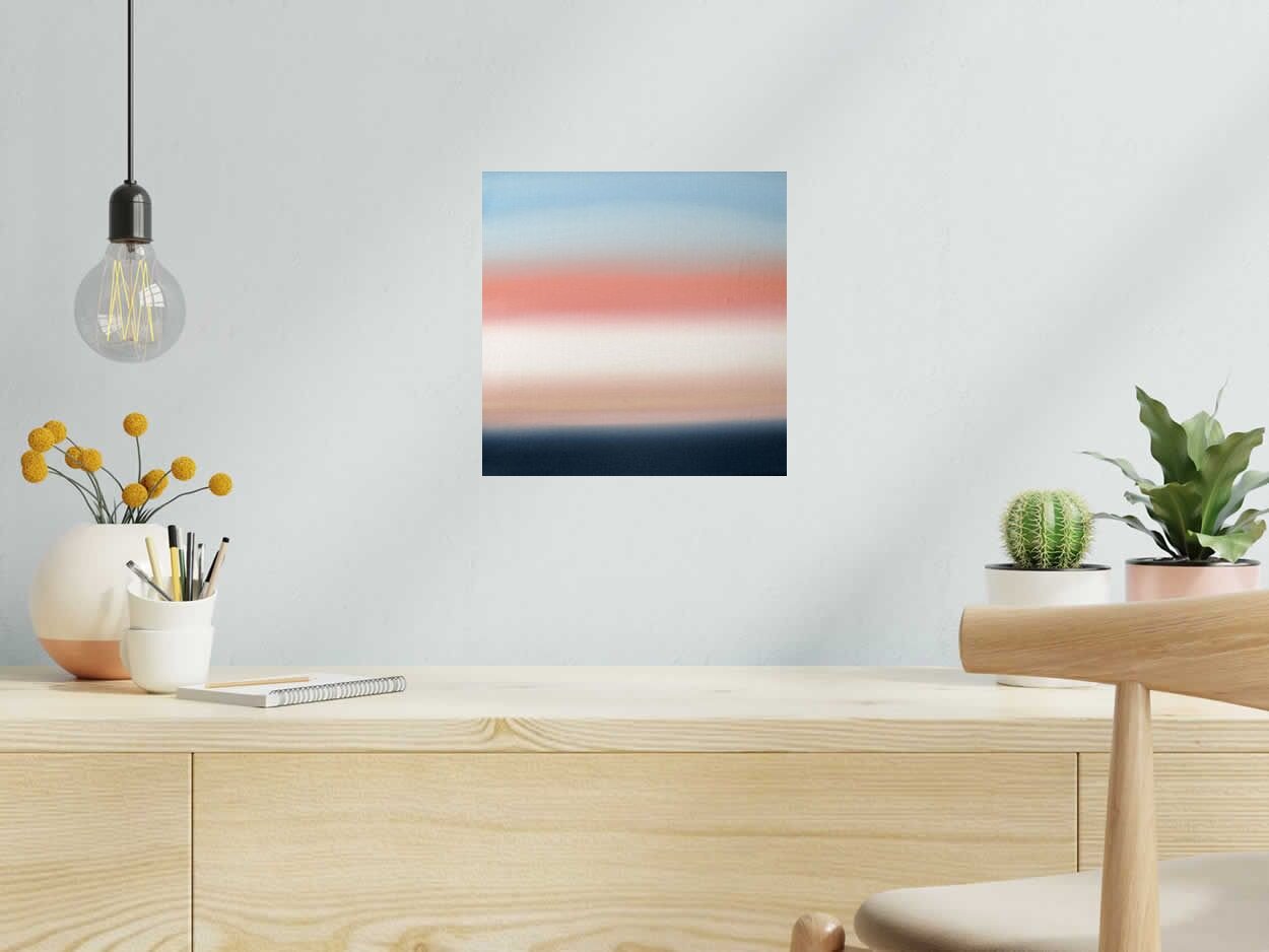 Tableau de ELISE BARAT a pour titre  MICHIGAN LAKE V31 style abstrait dim : ELISE BARATprix: