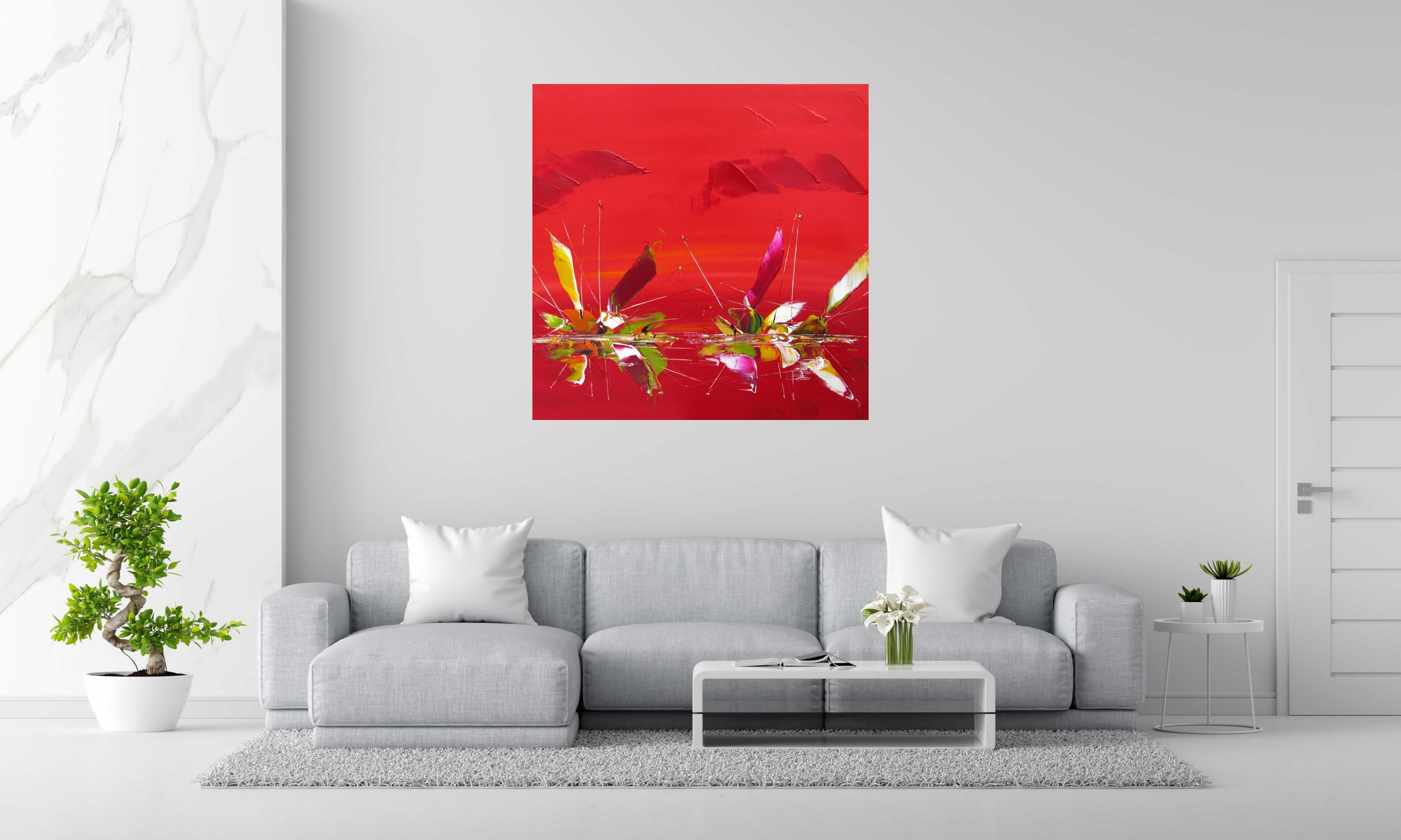 Tableau de F. BOUTET a pour titre  MARINE H style abstrait dim : F. BOUTETprix:1200