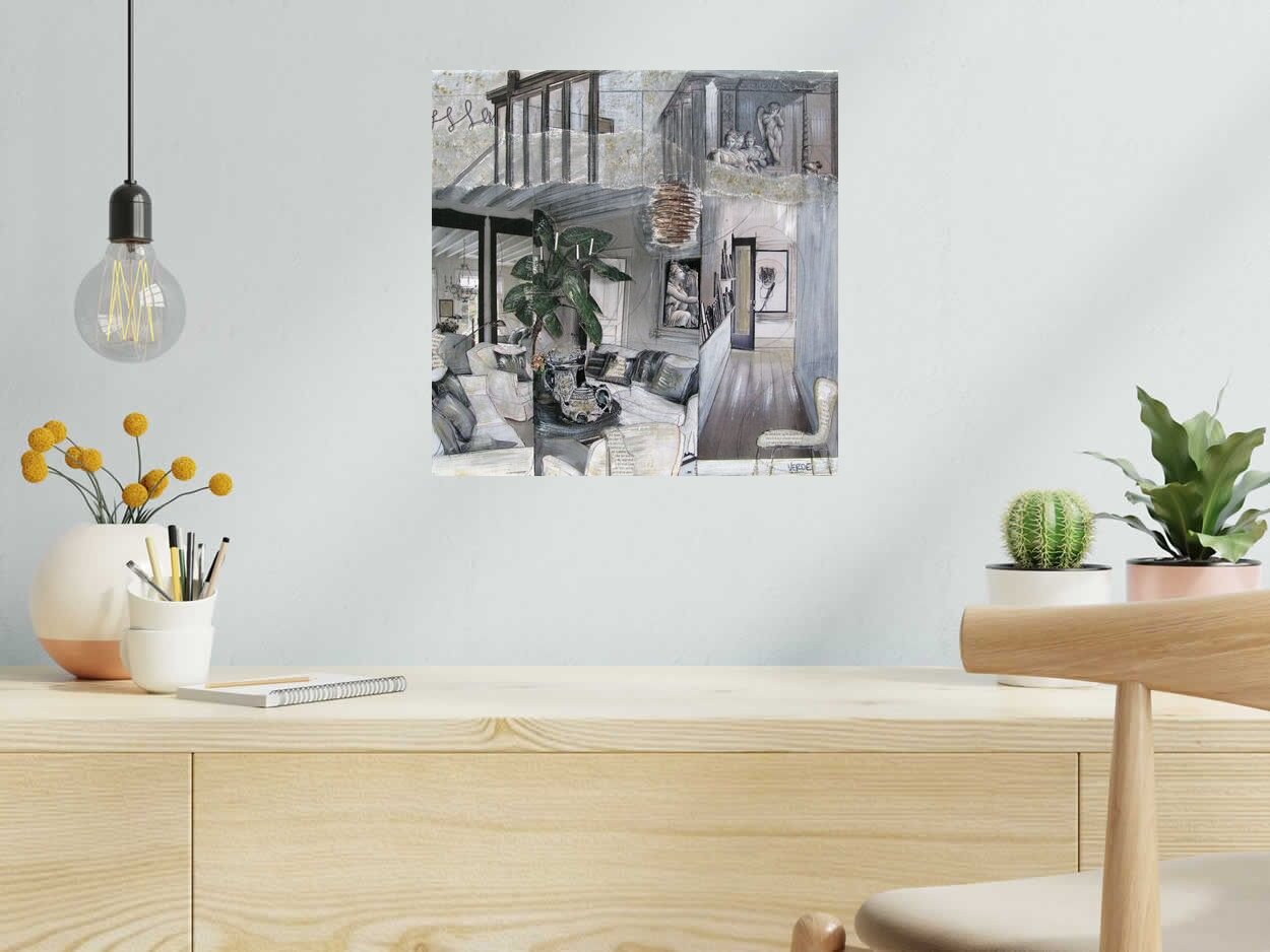 Tableau de VEROE a pour titre  CHEZ VENUS style figuratif dim : VEROEprix: