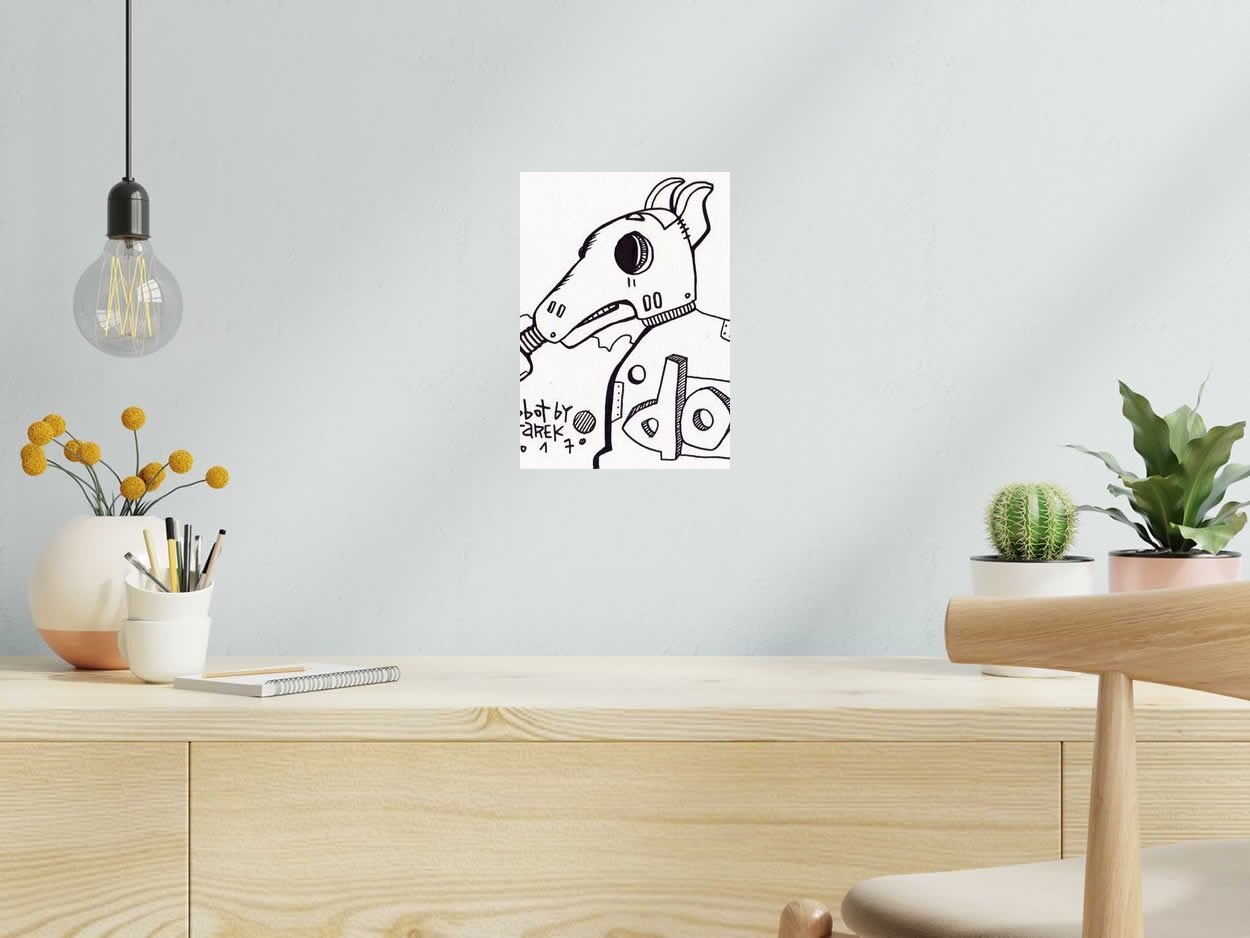 Dessin de TAREK a pour titre  DOG ROBOT style graphique dim : TAREKprix: