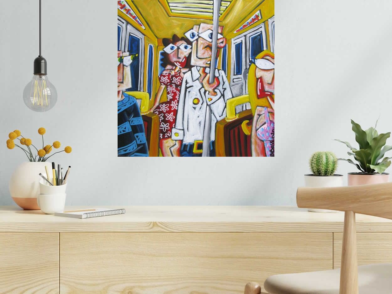 Tableau de B BOSS a pour titre  LIGNE 13 style graphique dim : B BOSSprix: