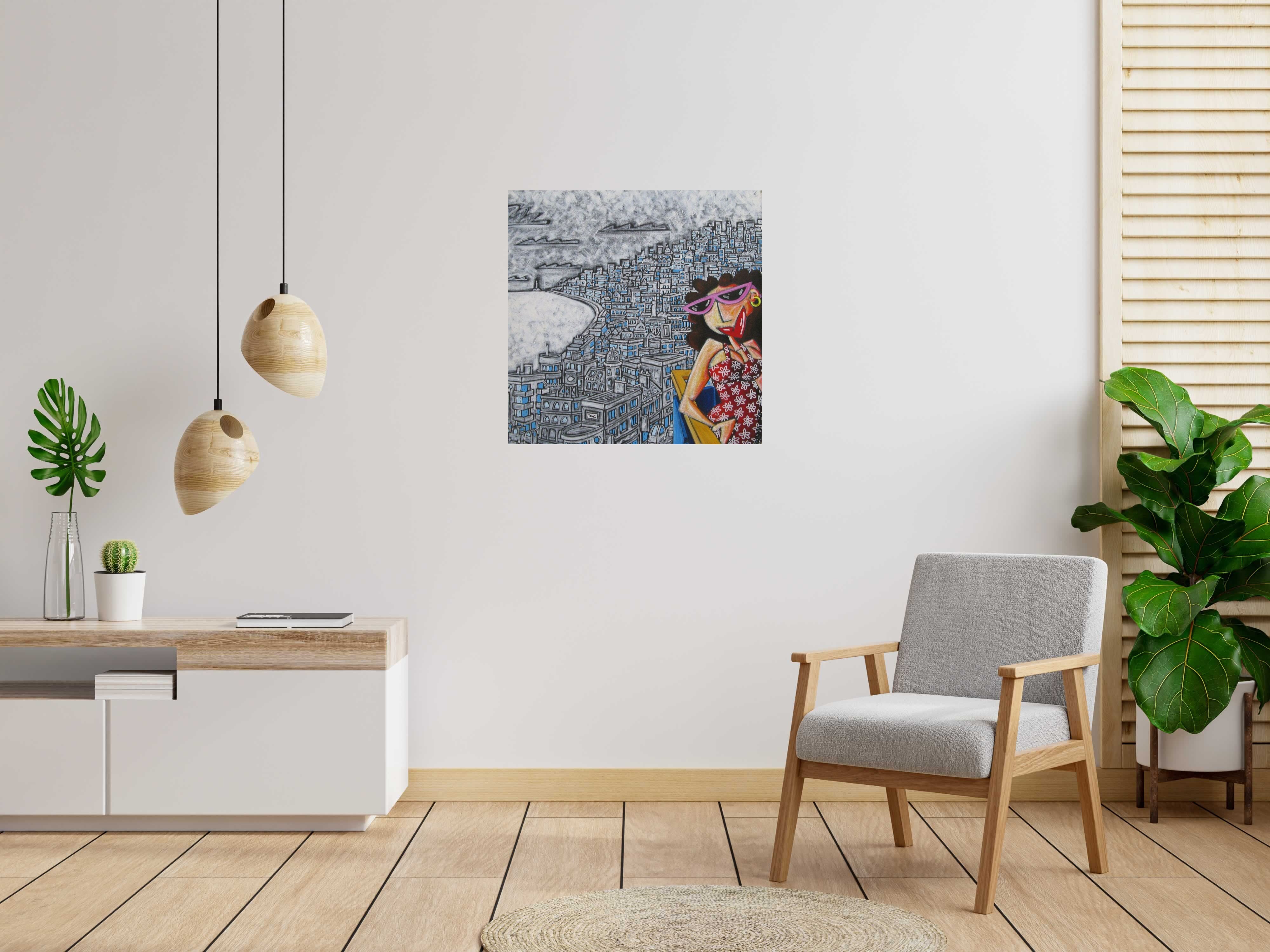 Tableau de B BOSS a pour titre  VILLE BLANCHE style graphique dim : B BOSSprix: