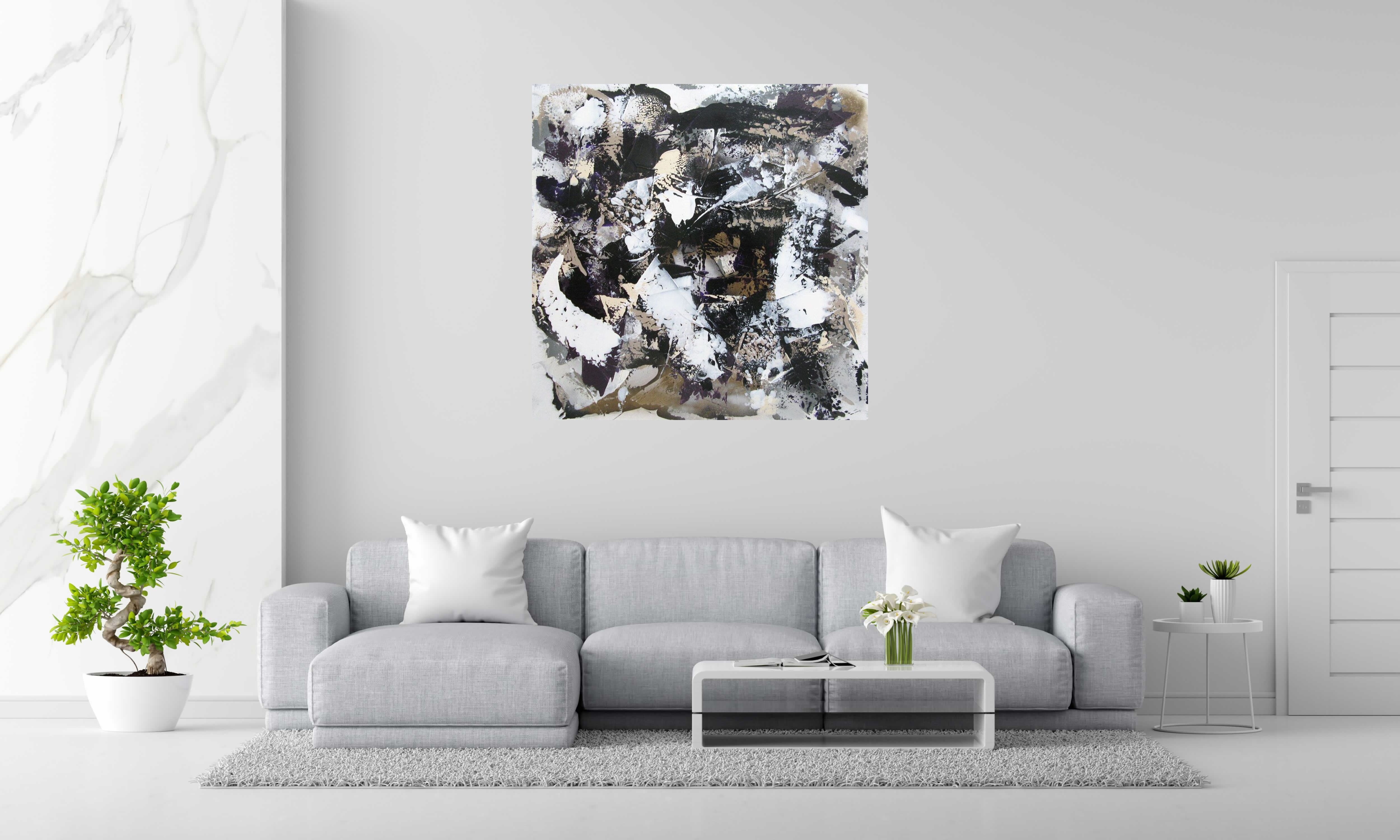 Tableau de CELINE WEBER a pour titre  SHADOW style abstrait dim : CELINE WEBERprix: