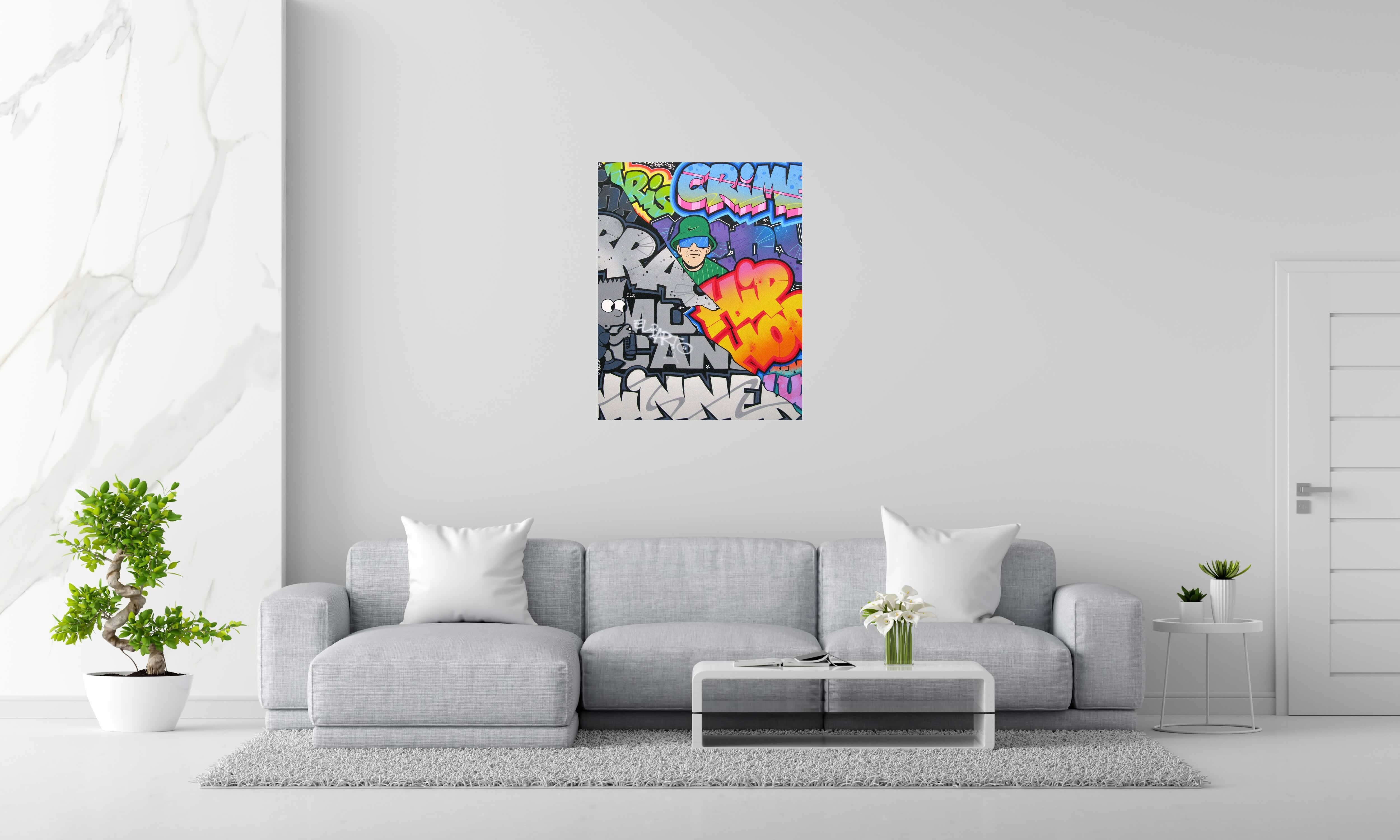 Tableau de KENY a pour titre  EL BARTO style graffiti, street art dim : KENYprix:550