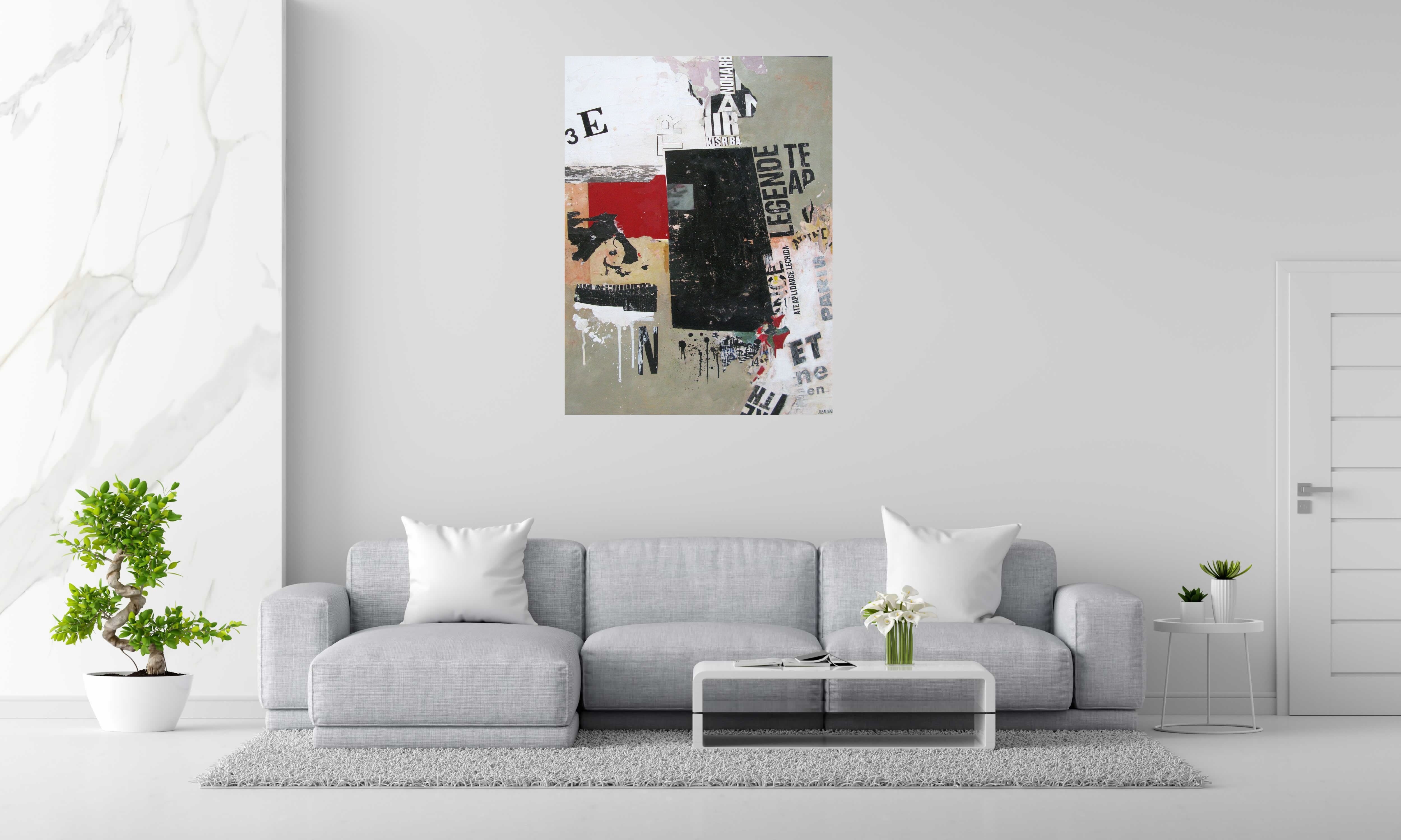 Tableau de BALLESTER ROSALIE a pour titre  L'HISTOIRE DES 2 LUNES style street pop art dim : BALLESTER ROSALIEprix:1500