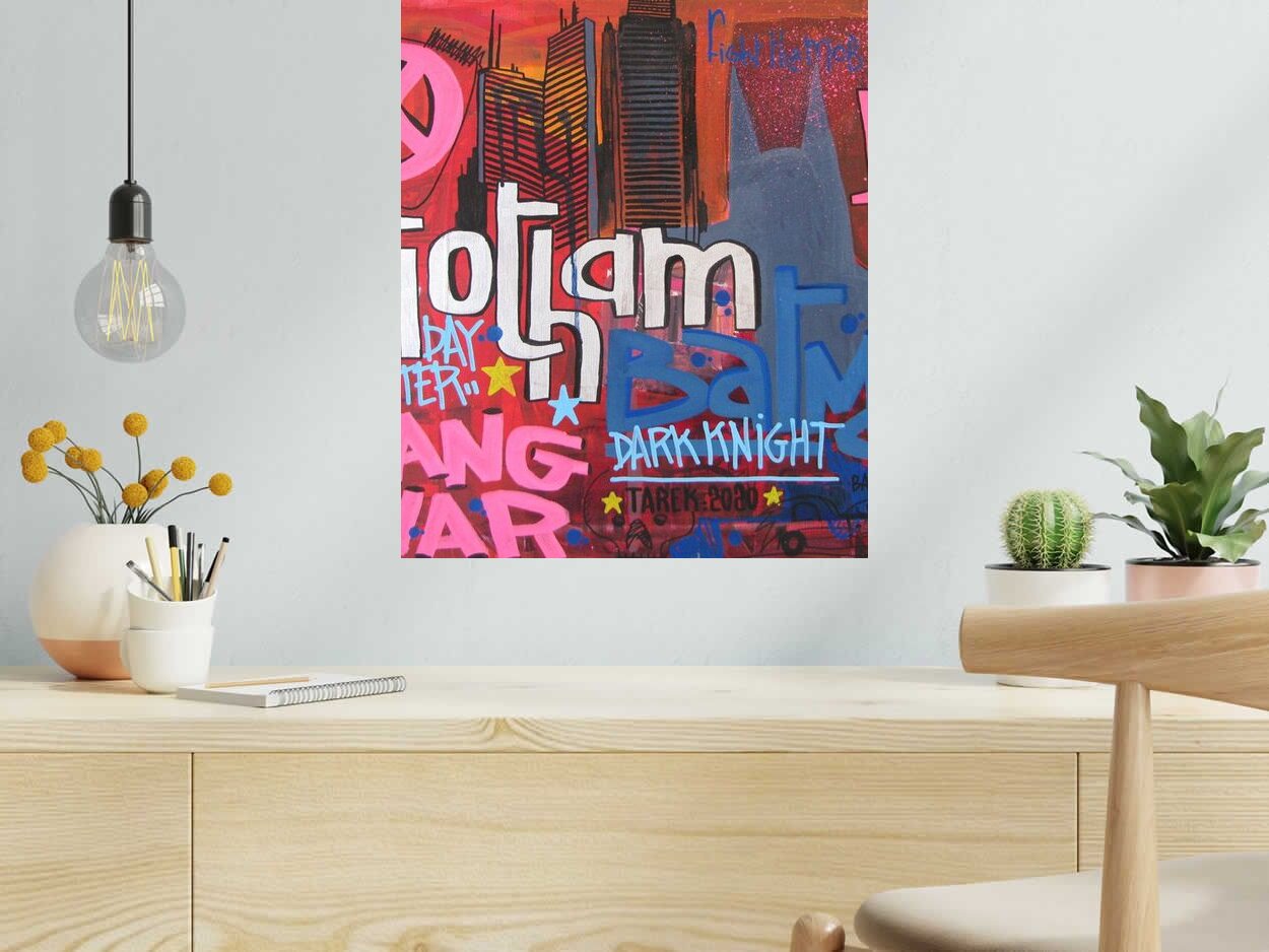 Tableau de TAREK a pour titre  GOTHAM style graphique dim : TAREKprix: