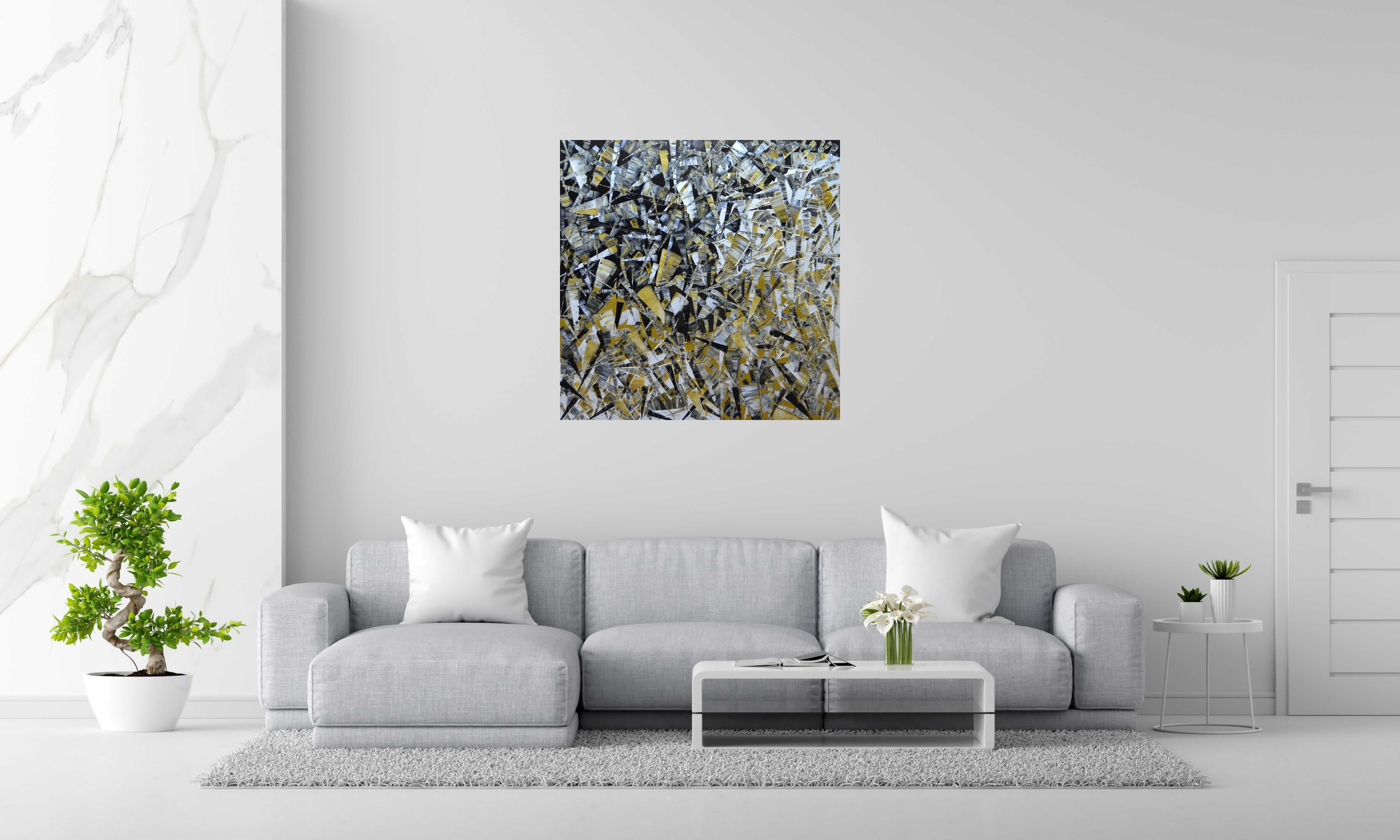 Tableau de ALAIN BECANNE a pour titre  PEINTURE 04-2021-40 style abstrait dim : ALAIN BECANNEprix: