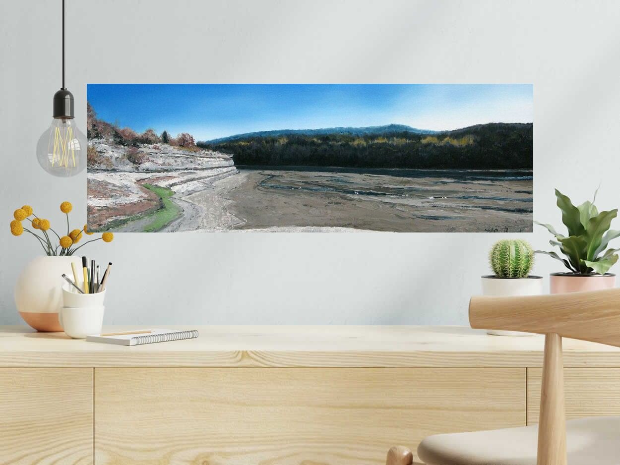 Tableau de ELISE BARAT a pour titre  VILLERS LE LAC style figuratif dim : ELISE BARATprix:450