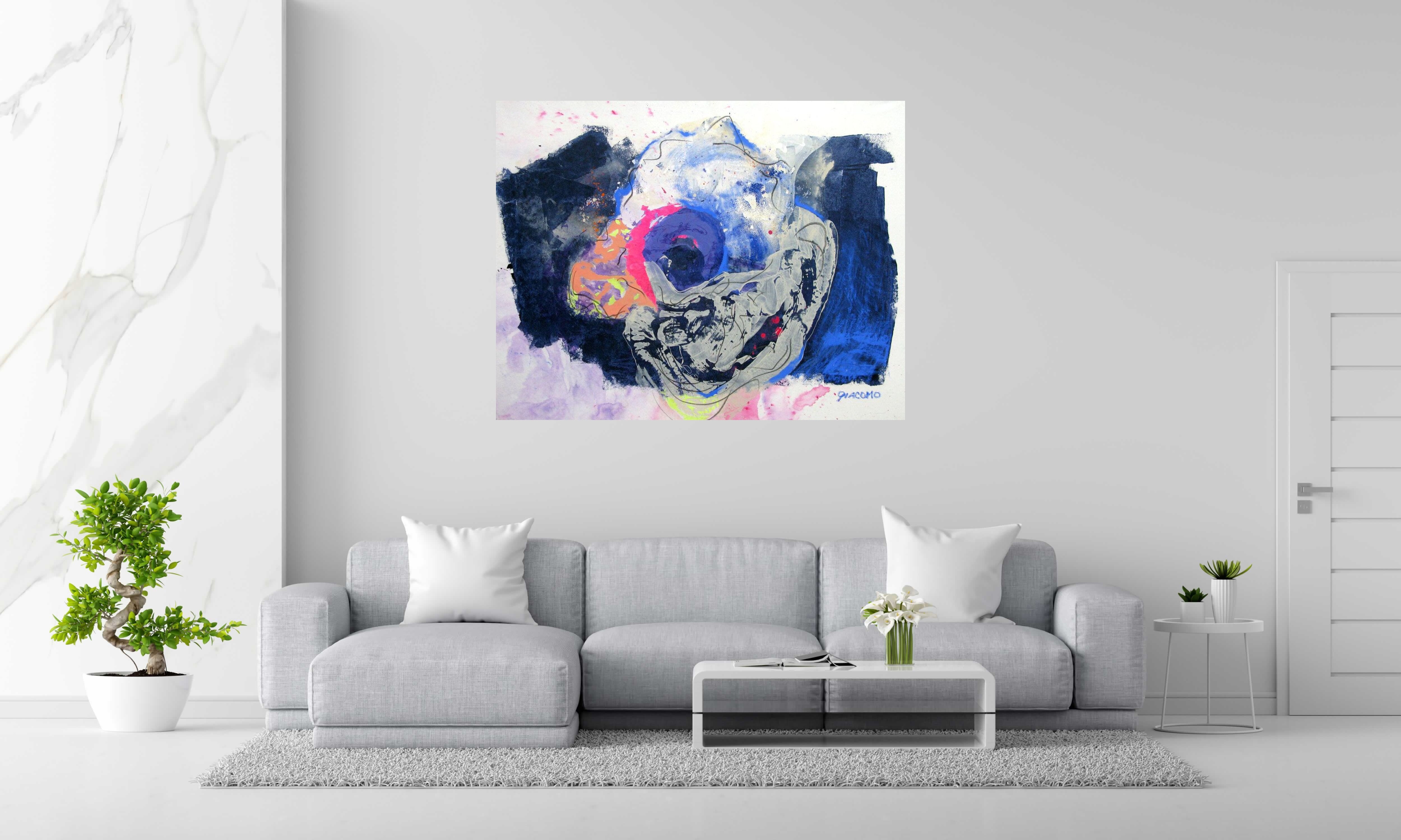 Tableau de GIACOMO a pour titre  ECLOSION style abstrait dim : GIACOMOprix:1500
