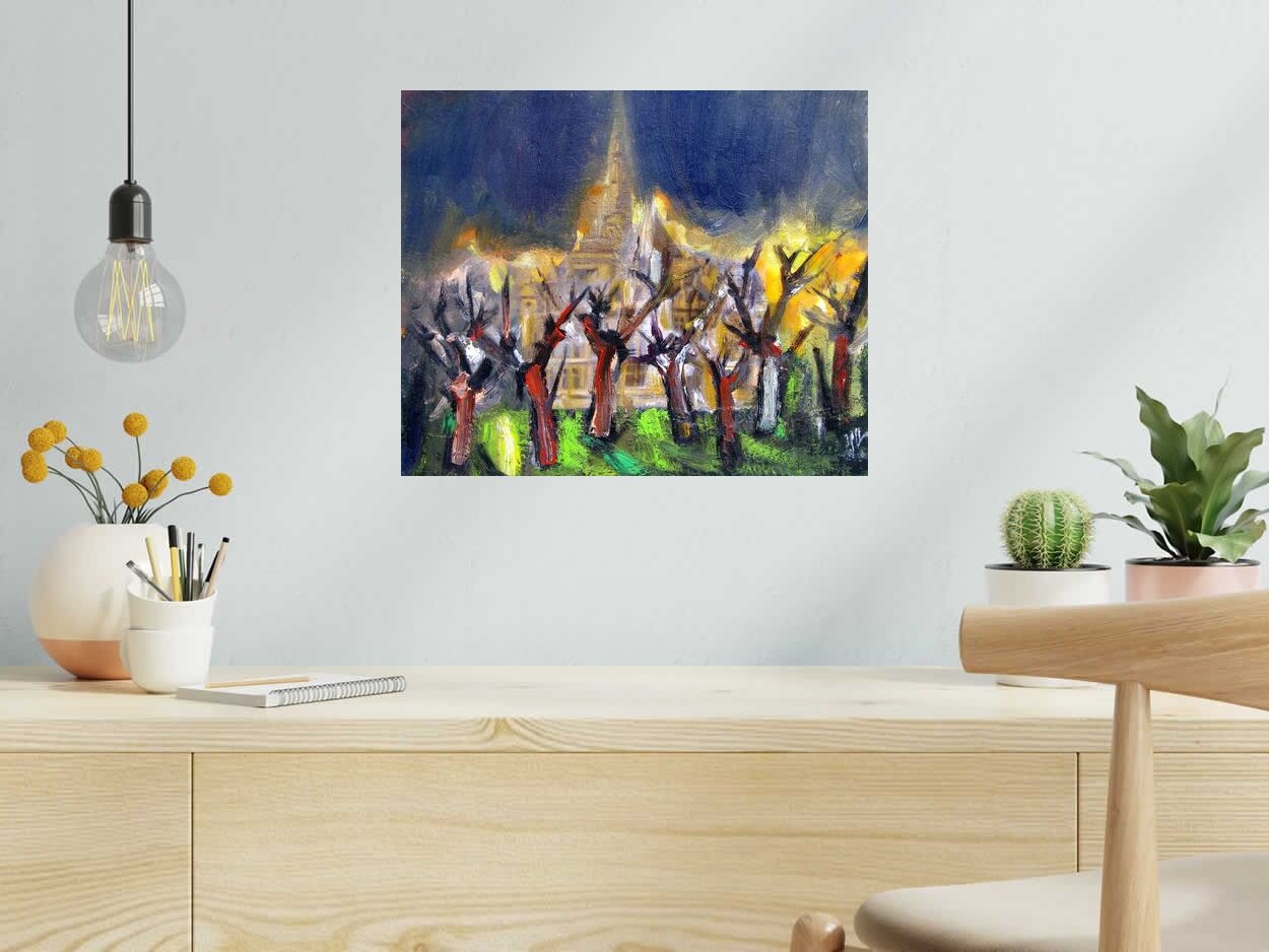 Tableau de IVAN TZONEV a pour titre  PARC-M2 style figuratif dim : IVAN TZONEVprix:250