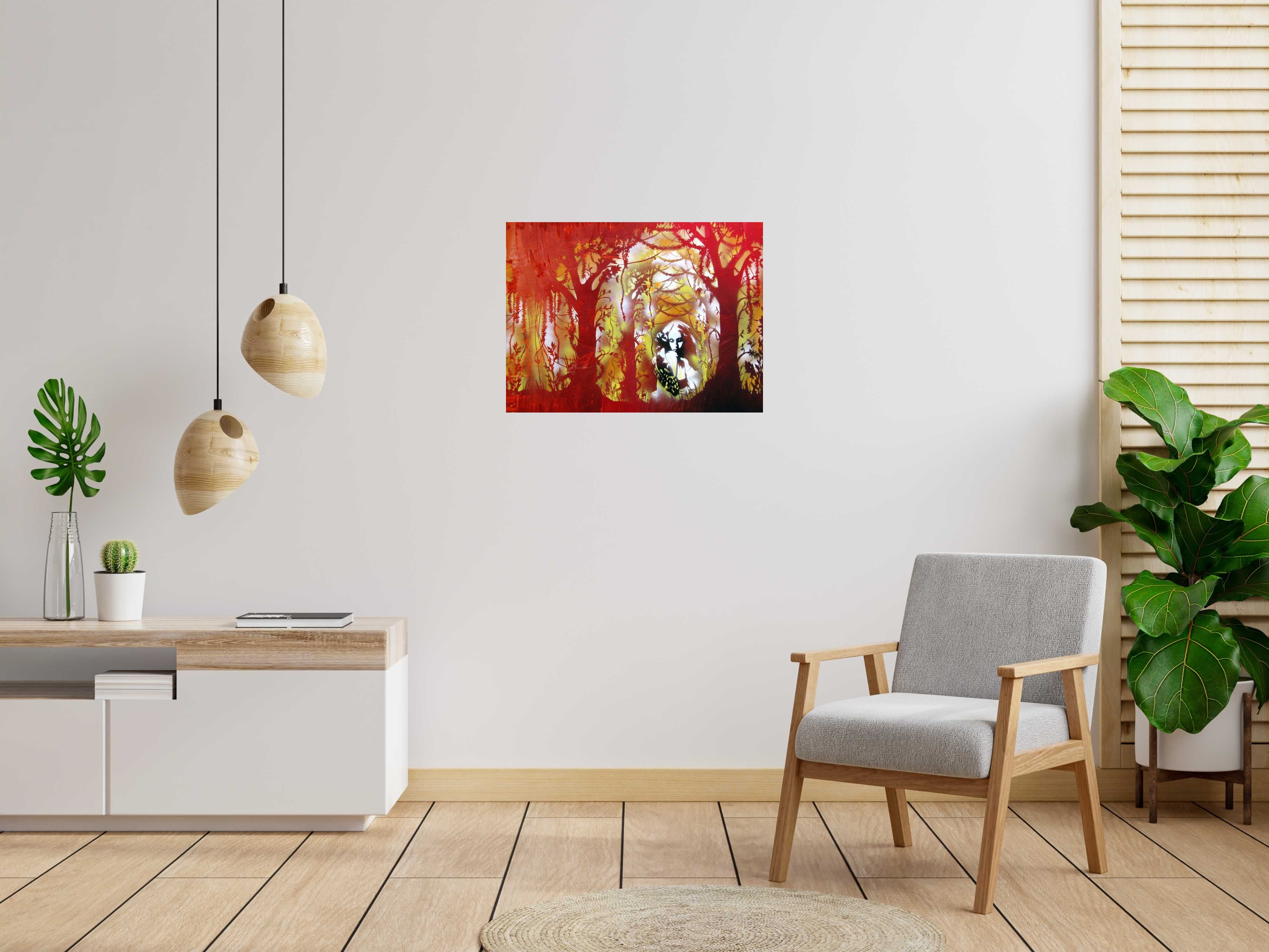 Tableau de KARO TRASS a pour titre  PUIT DE LUMIERE style street pop art, street art dim : KARO TRASSprix:500