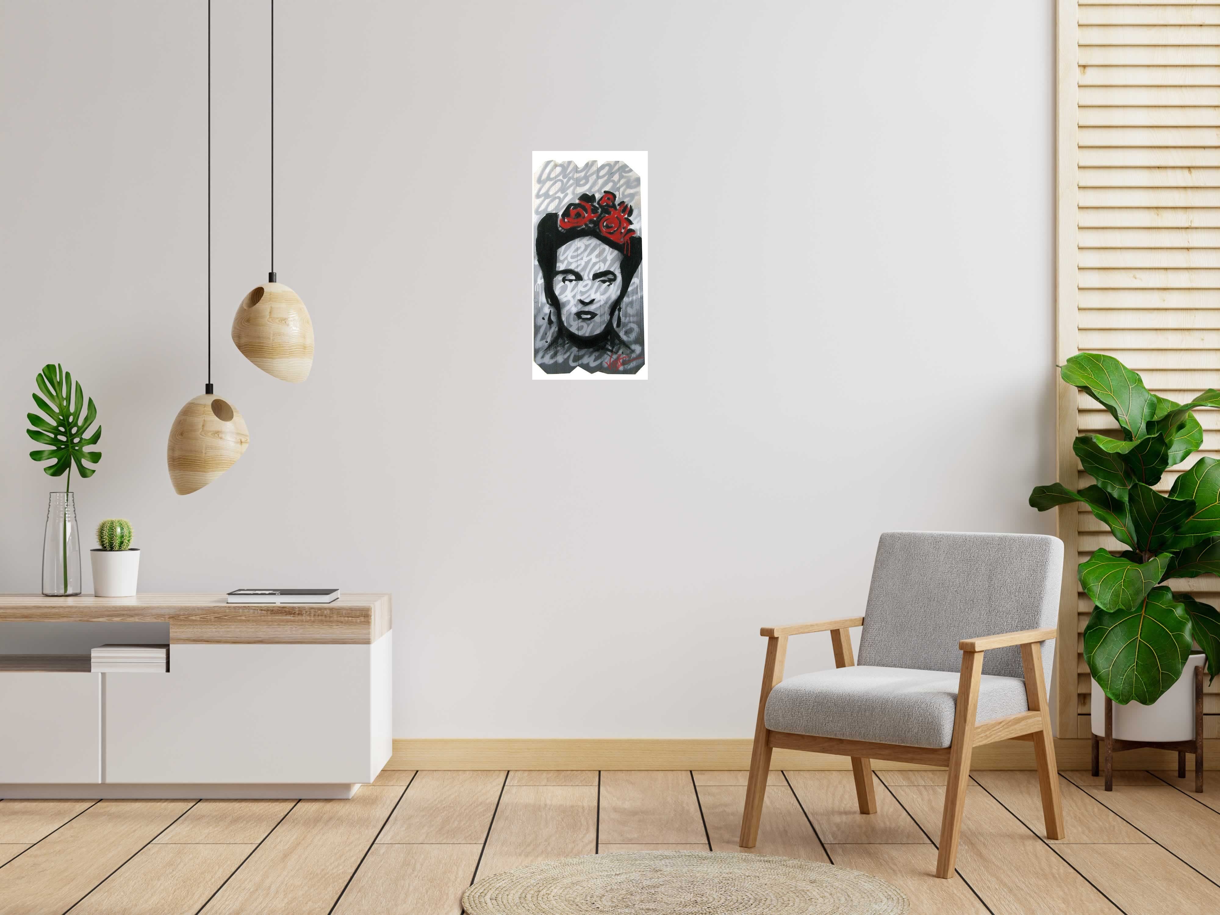Tableau de VIDIZ a pour titre  FRIDA style graphique dim : VIDIZprix: