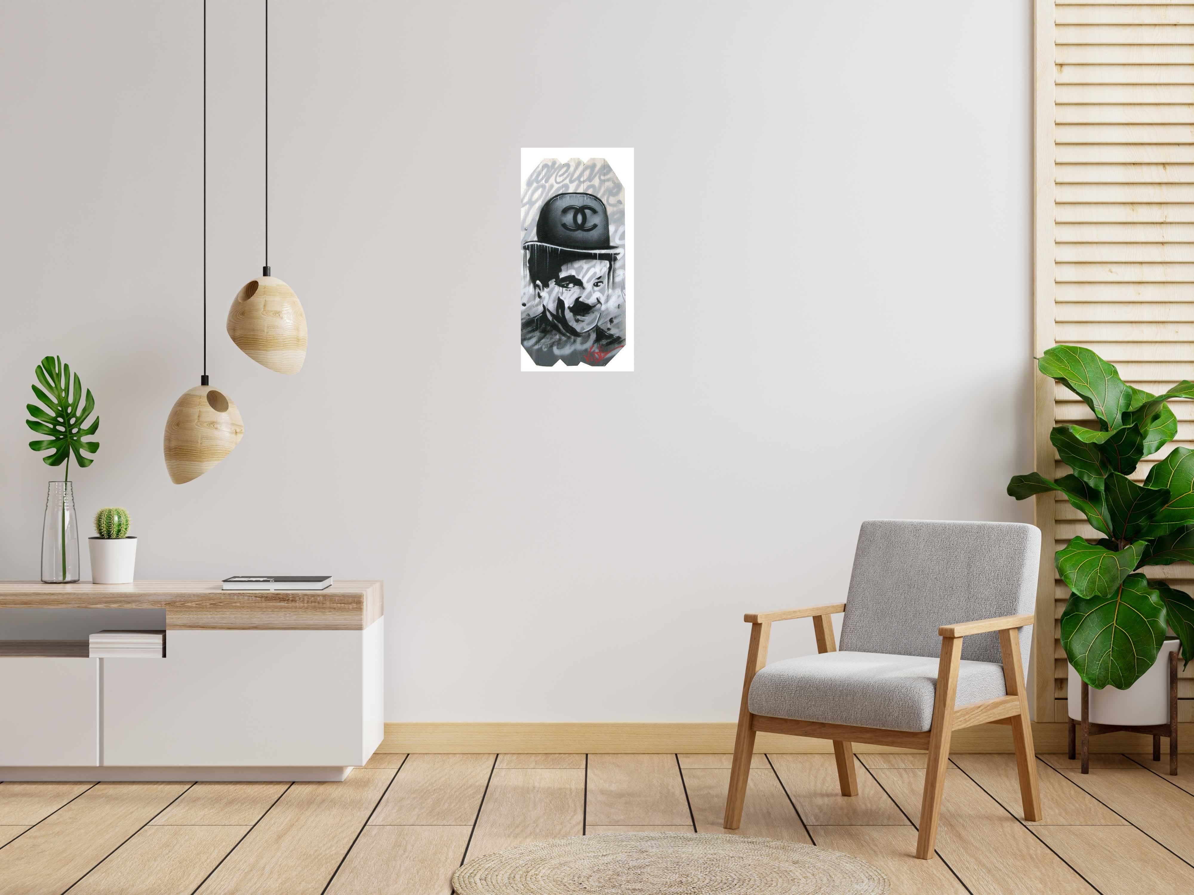 Tableau de VIDIZ a pour titre  CHARLOT style graphique dim : VIDIZprix: