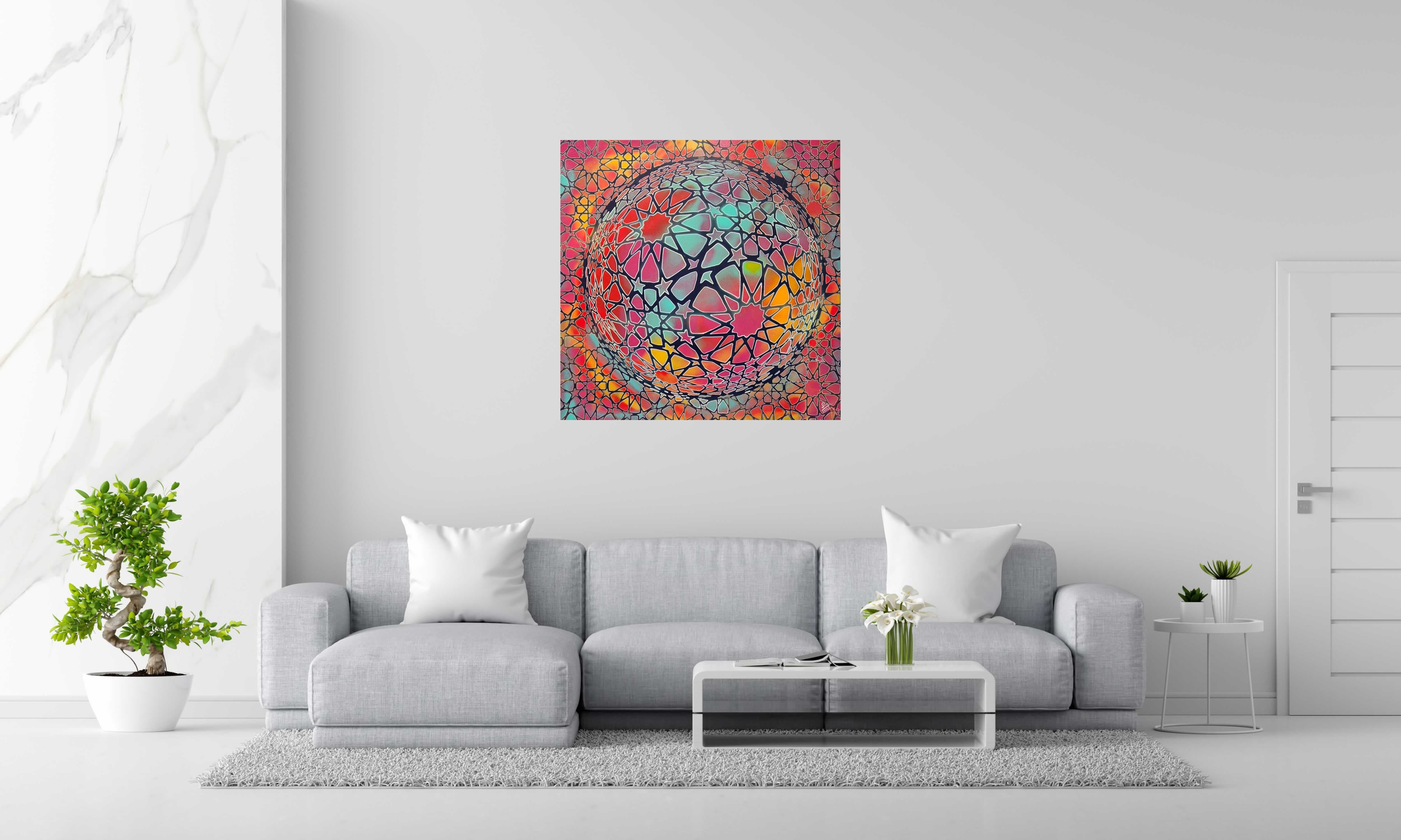 Tableau de YANN GUINCHAN a pour titre  PLANETE ETOILE II style graphique dim : YANN GUINCHANprix:600