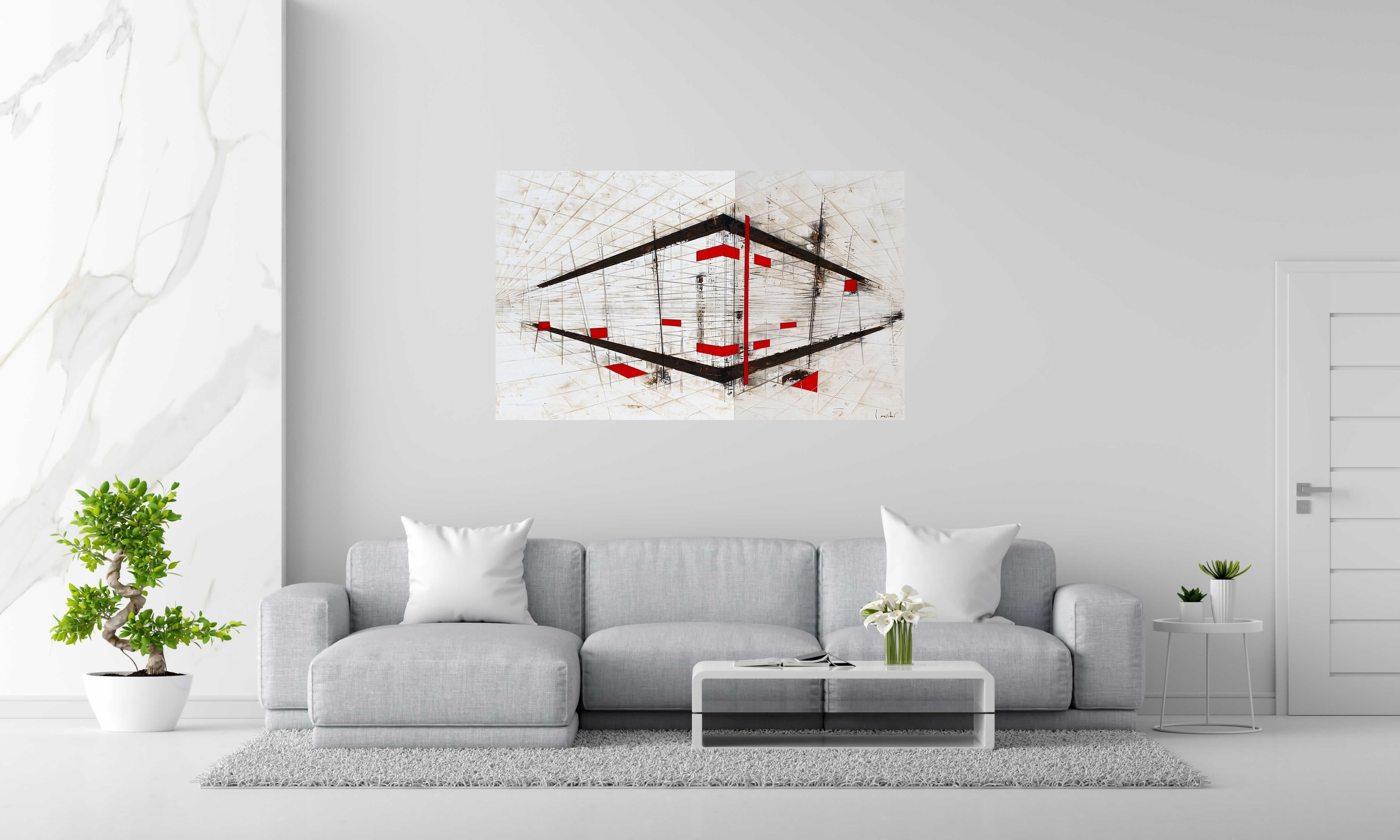 Tableau de LUDOVIC MERCHER a pour titre  CROSSROADS style abstrait dim : LUDOVIC MERCHERprix:1500