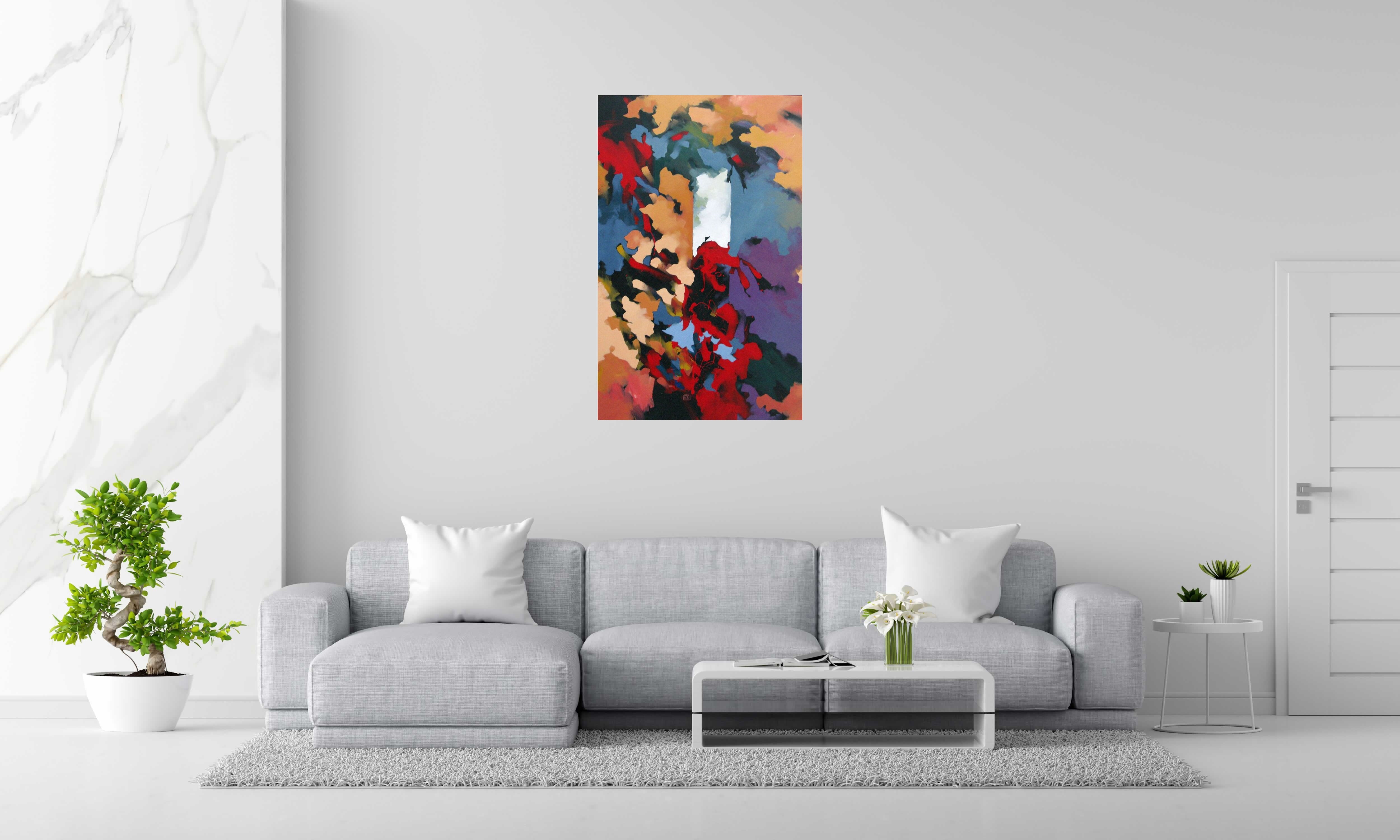 Tableau de BRUNEAU a pour titre  AR-MEN style abstrait dim : BRUNEAUprix: