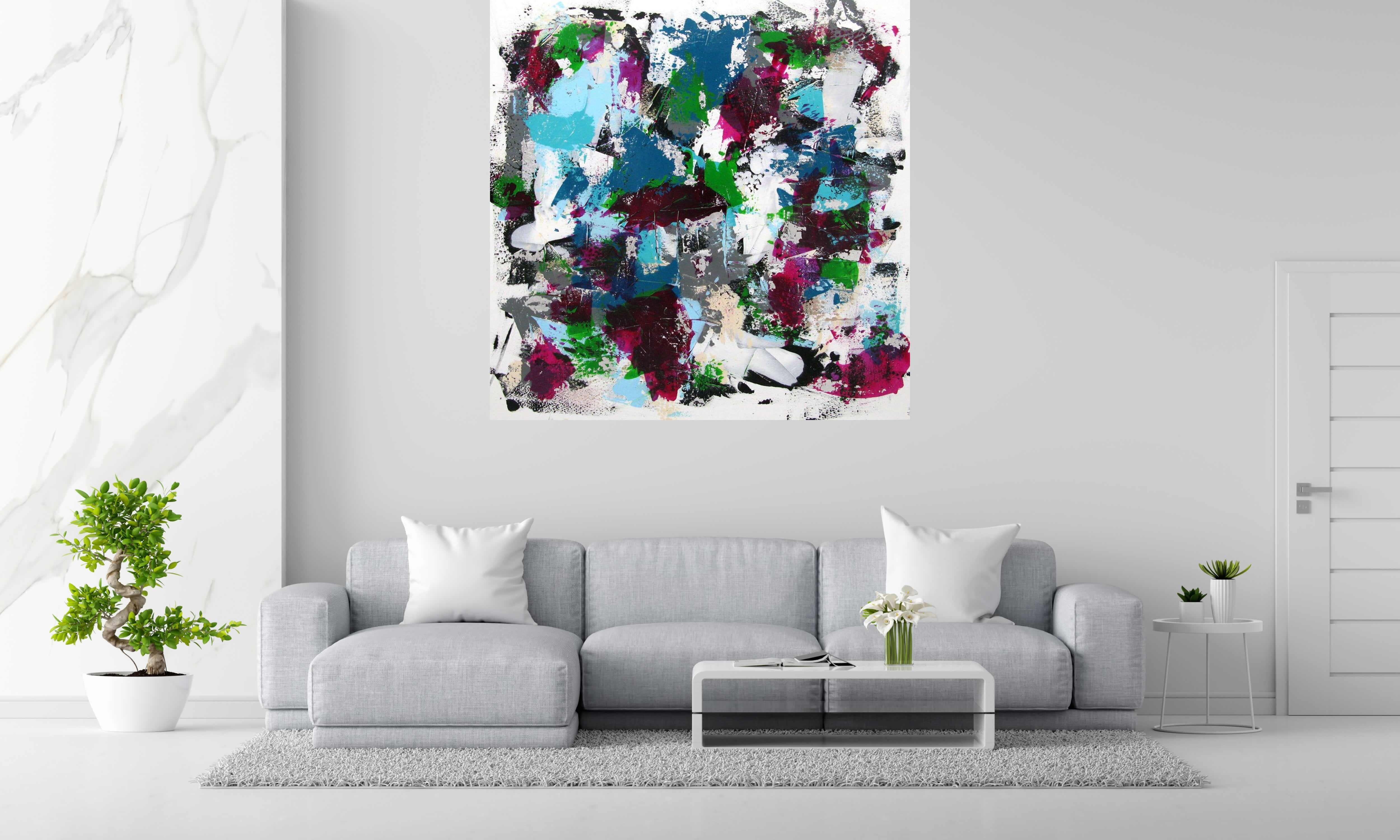 Tableau de CELINE WEBER a pour titre  SUNNY style abstrait dim : CELINE WEBERprix: