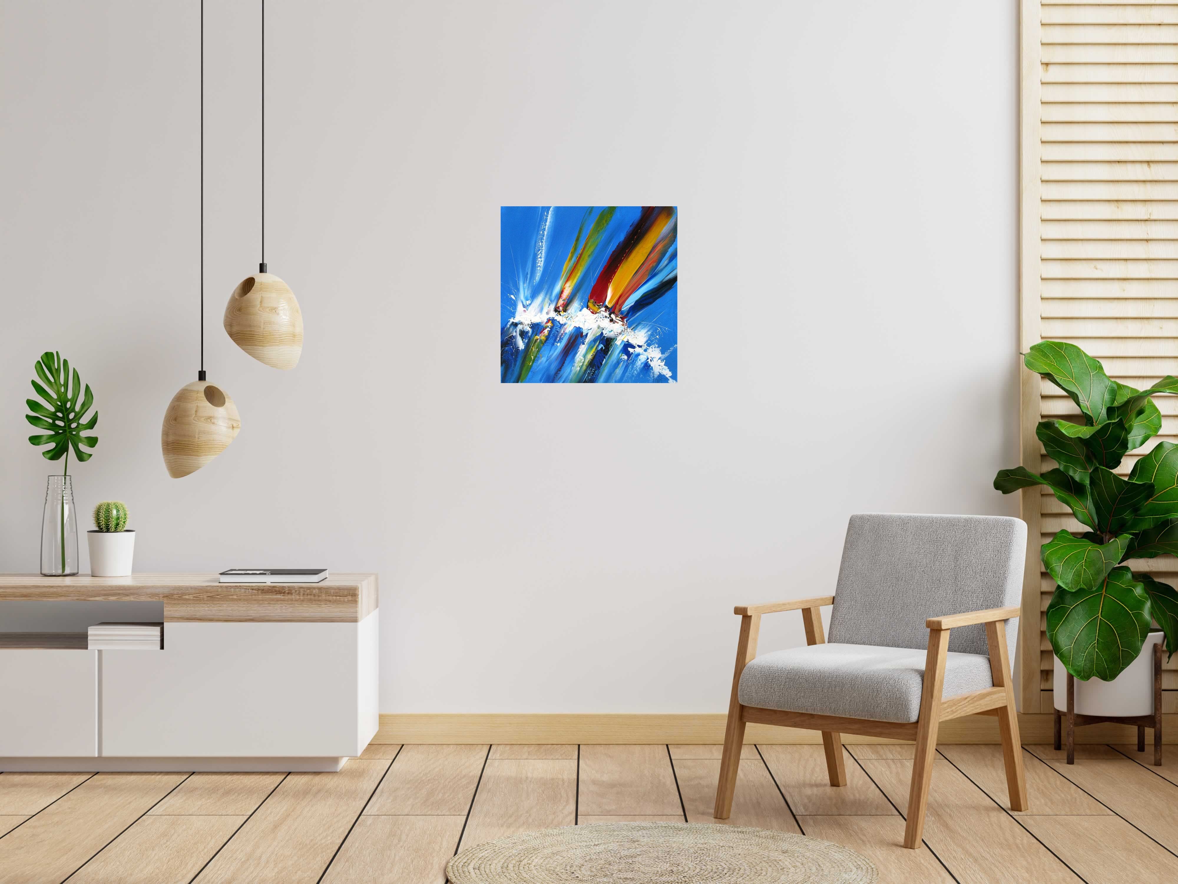 Tableau de F. BOUTET a pour titre  MARINE ABSTRAITE 2022-05 style abstrait dim : F. BOUTETprix:400
