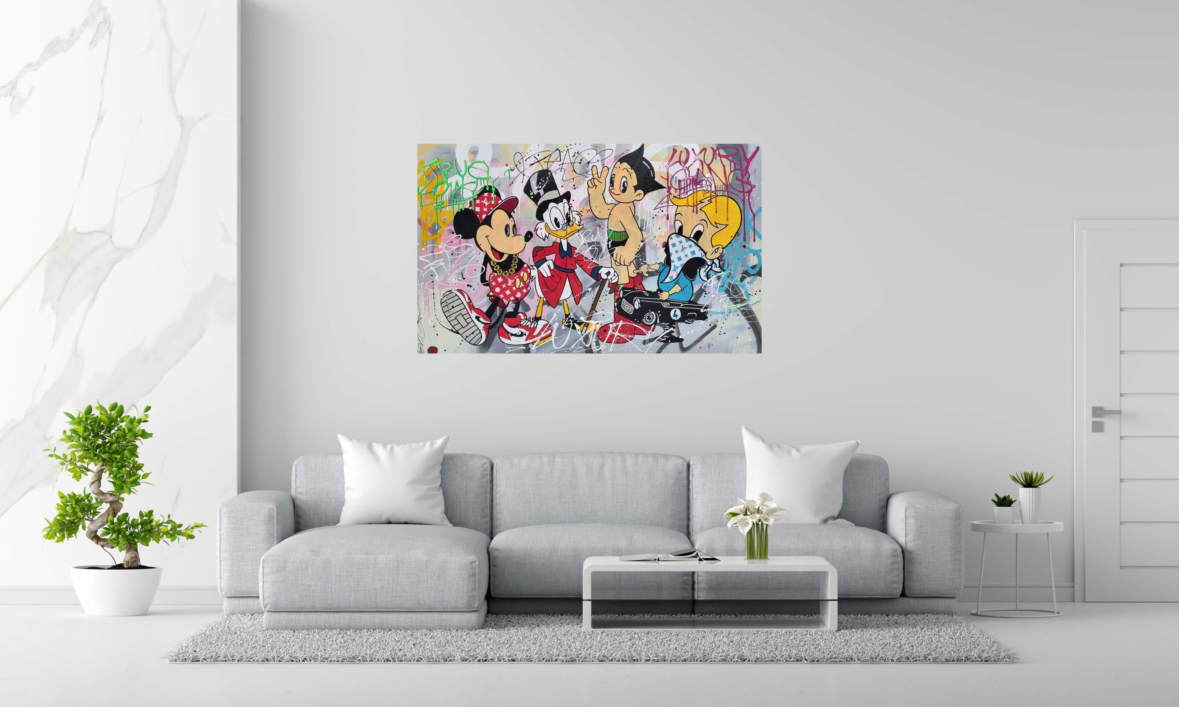 Tableau de JUG a pour titre  QUATRO LUXURY style street pop art dim : JUGprix:1200