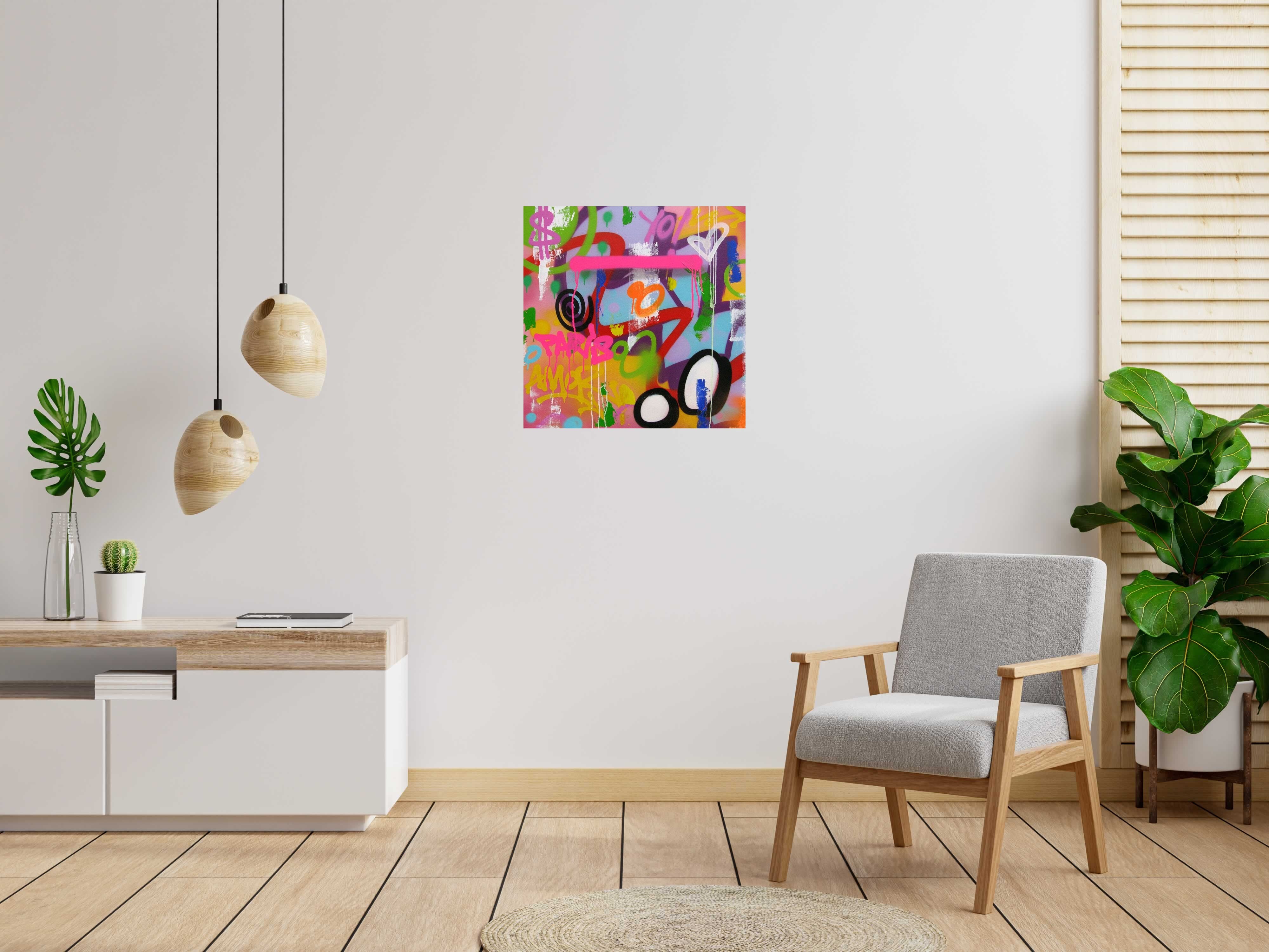 Tableau de KENY a pour titre  COLORAMAX 8 style graffiti, street art dim : KENYprix:450