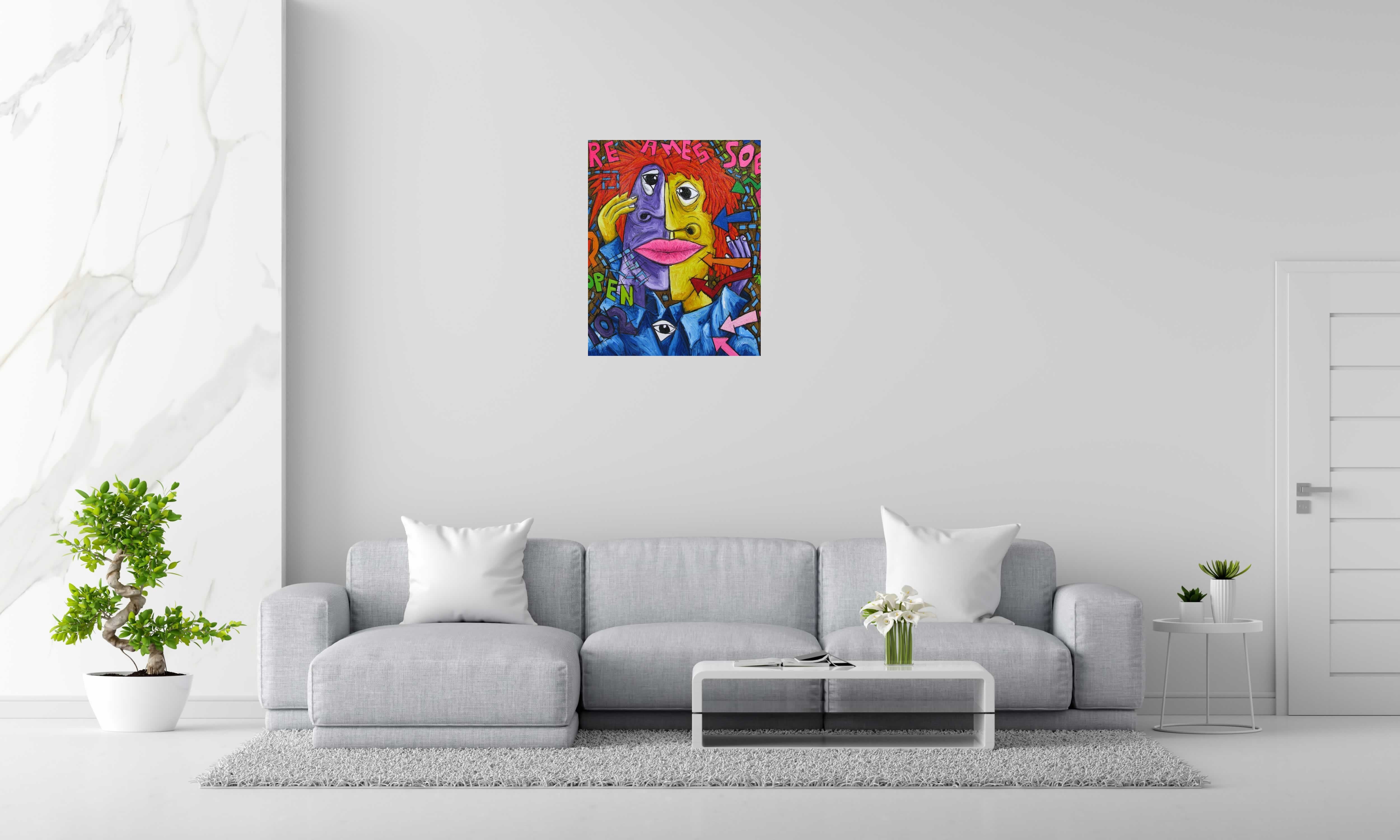 Tableau de MICHADU a pour titre  AMES SOEURS style no dim : MICHADUprix: