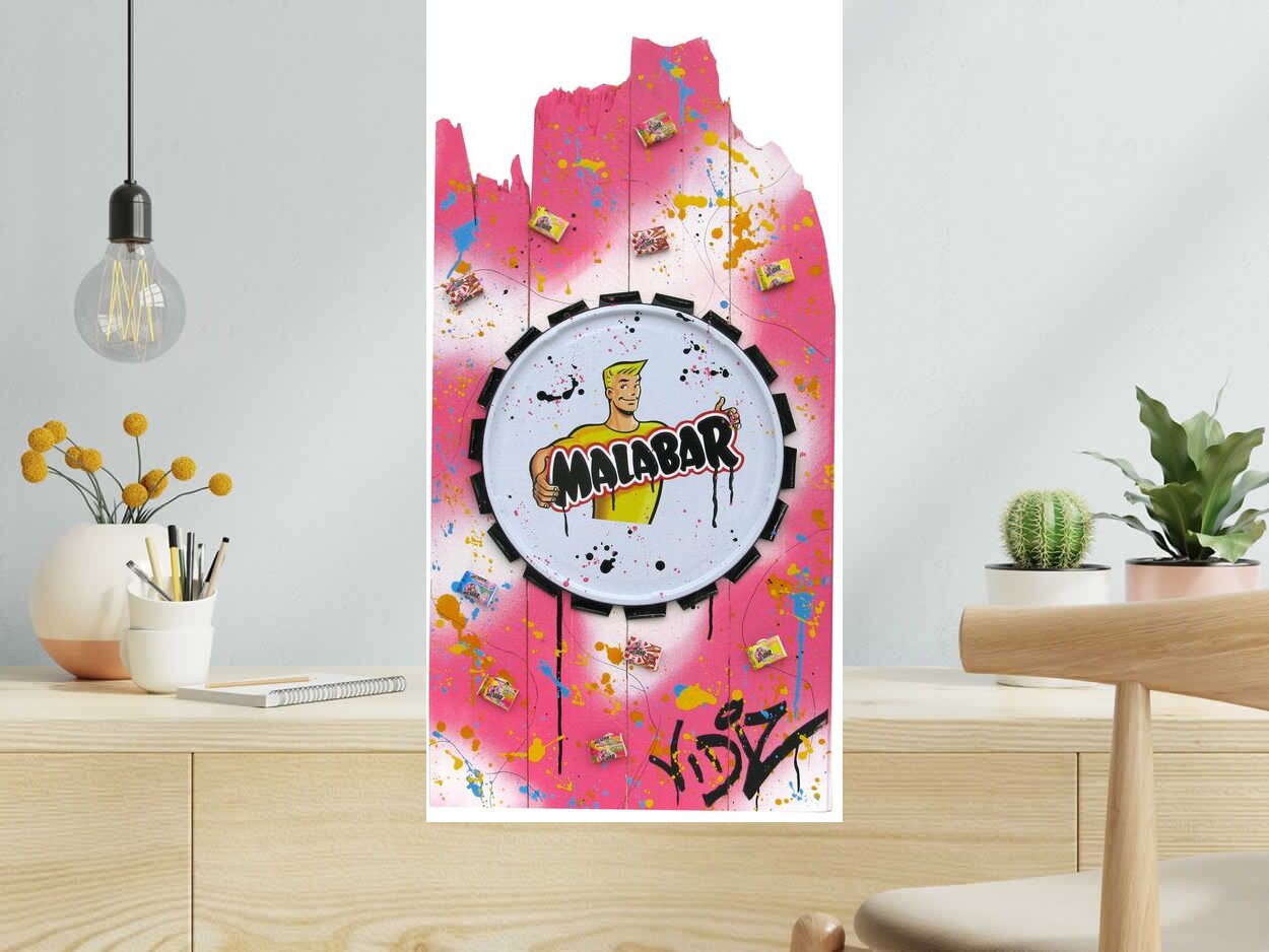 Tableau de VIDIZ a pour titre  MALABAR style graphique dim : VIDIZprix:350