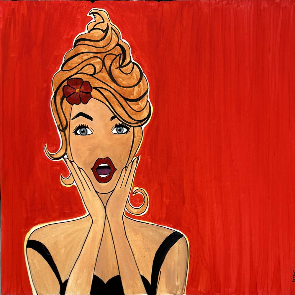 Tableau de CACOU a pour titre  OH! style graphique dim : CACOUprix:850