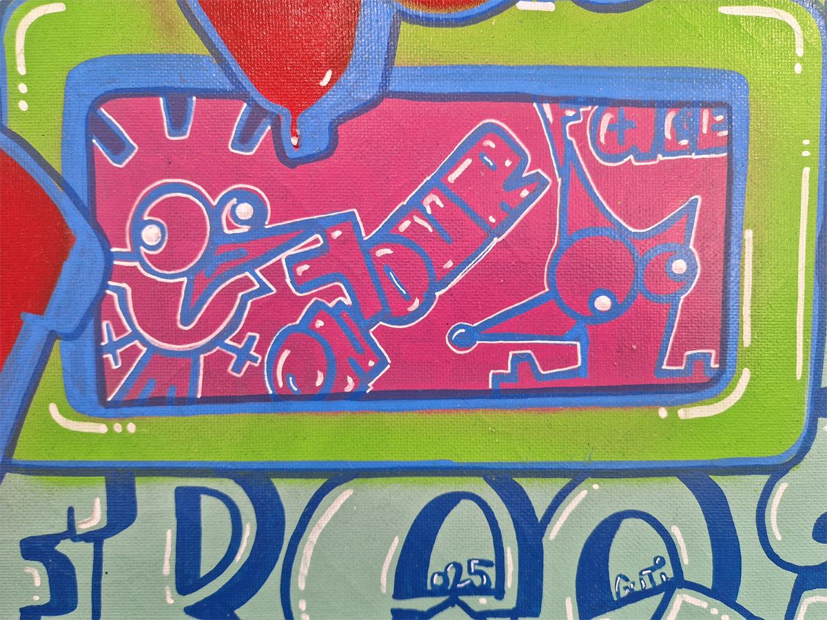 Tableau de GUTI a pour titre  Outrage style street art dim : GUTIprix:250