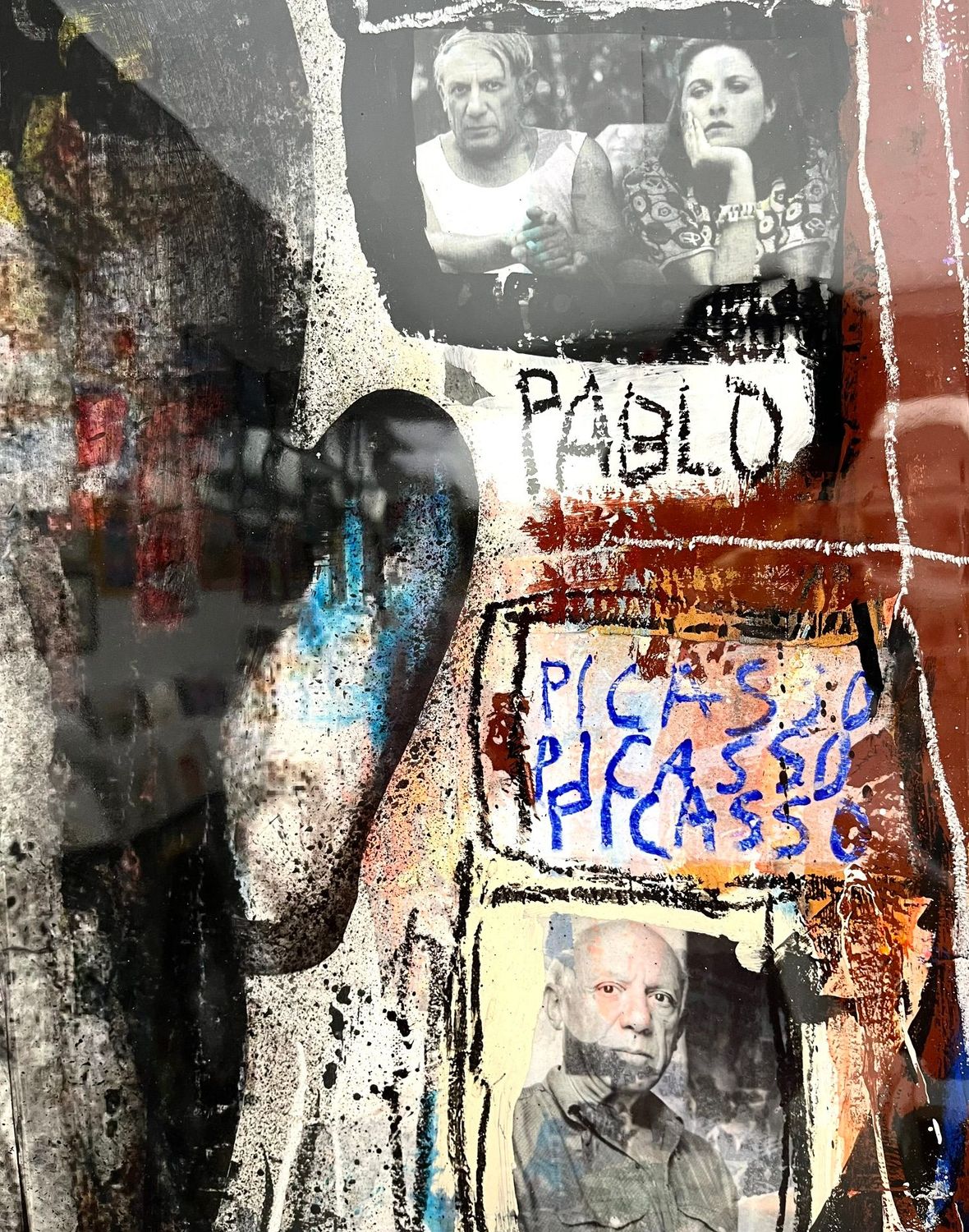 Tableau de THIERRY RASINE a pour titre  Pablo style street pop art dim : THIERRY RASINEprix:1400