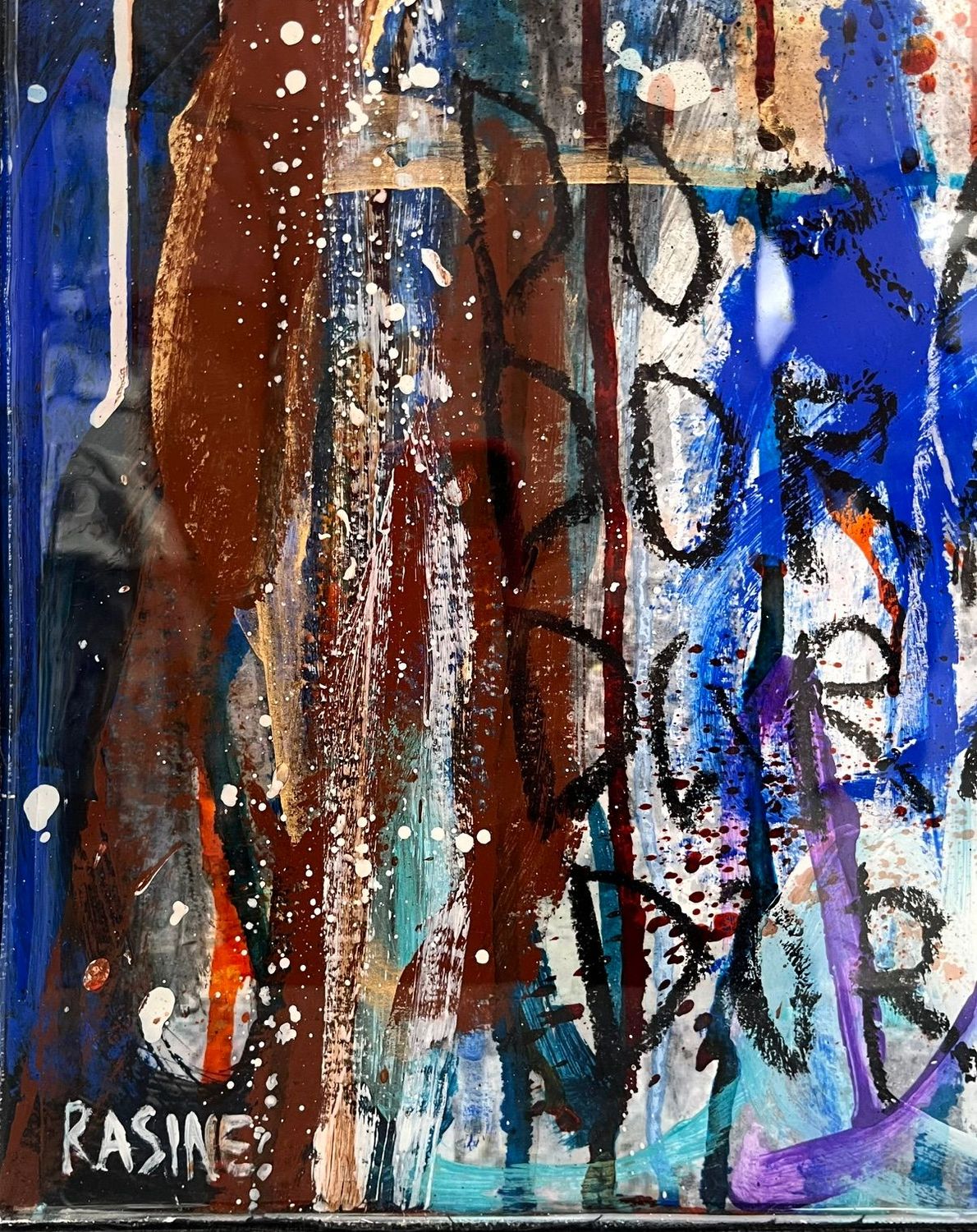 Tableau de THIERRY RASINE a pour titre  Pablo style street pop art dim : THIERRY RASINEprix:1400