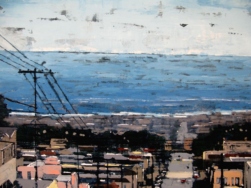 Tableau de ADRIEN FAVEAU a pour titre  Pacific Ocean, San Francisco style figuratif, graphique dim : ADRIEN FAVEAUprix:2800