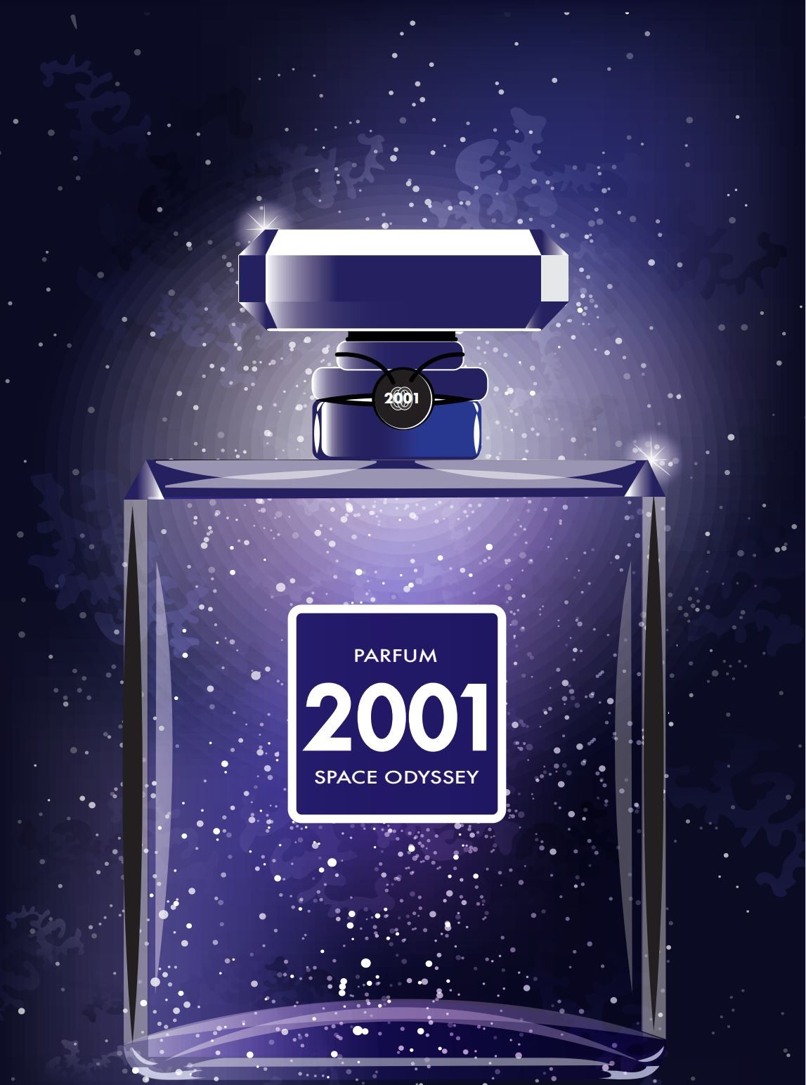 Editions d'art de JMC a pour titre  PARFUM 2001 L'Odyssé style figuratif, graphique dim : JMCprix:30