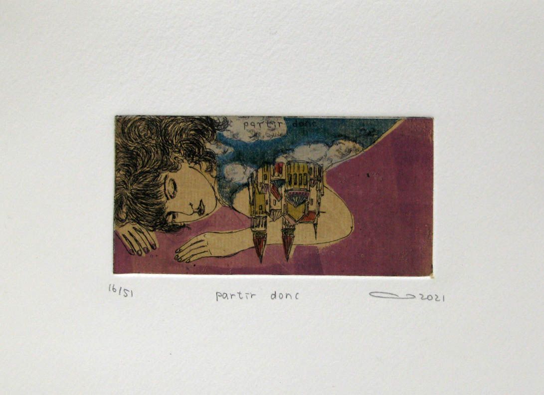 Editions d'art de ATSUKO ISHII a pour titre  Partir donc style figuratif dim : ATSUKO ISHIIprix:40