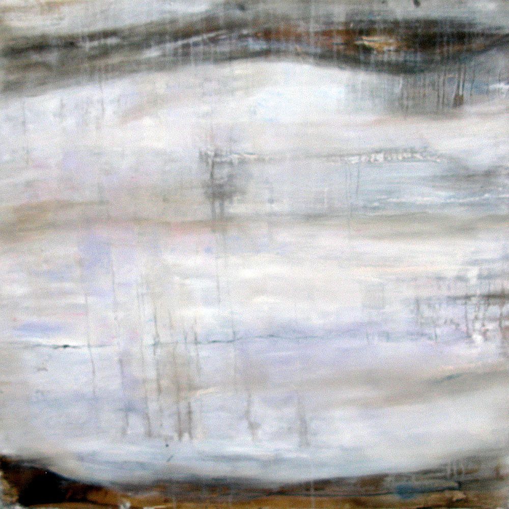 Tableau de PASCALE JACQUEMOND a pour titre  SABLES BLANCS style abstrait dim : PASCALE JACQUEMONDprix: