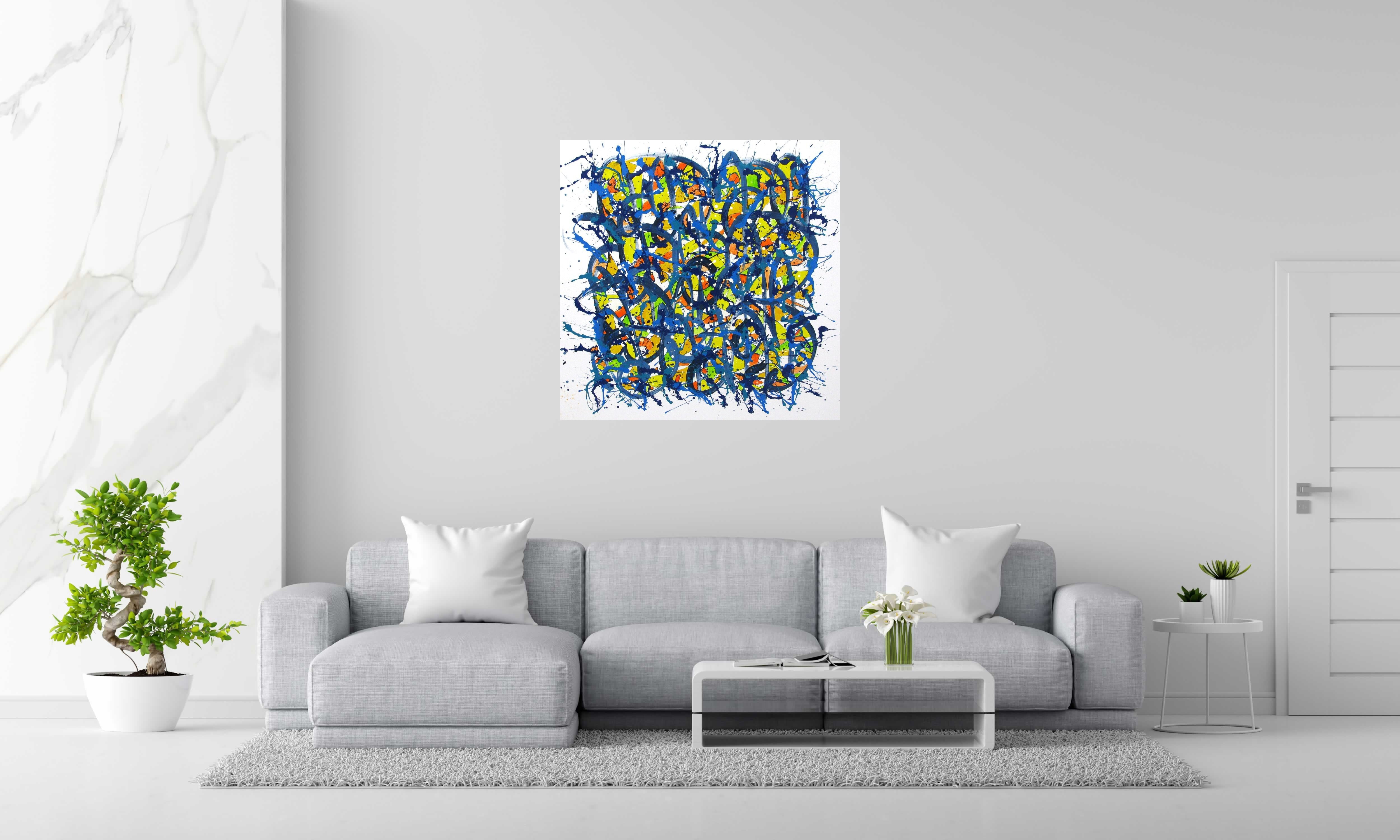 Peinture NO NAME E1 de STEPHANE RIME dans un intérieur – 10 × 10 cm