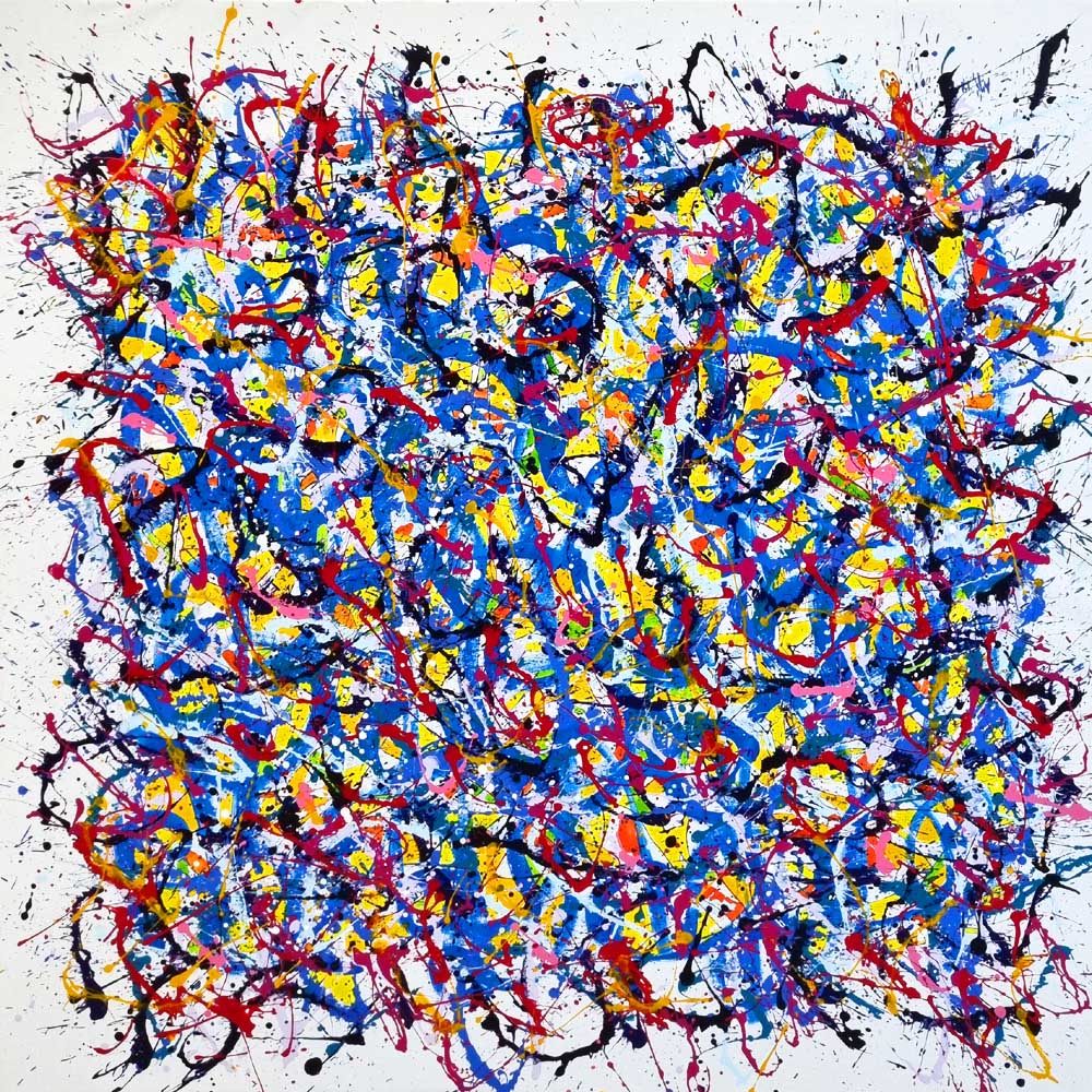 Peinture abstraite format xxl NONAME D62 – STEPHANE RIME – 150 × 150 cm