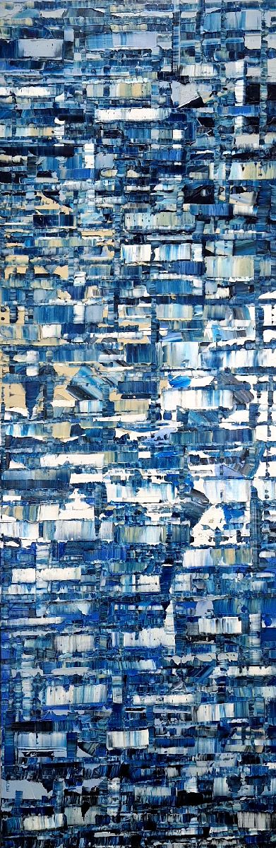 Peinture abstraite grand format Peinture 05-2025-37 – ALAIN BECANNE – 40 × 120 cm