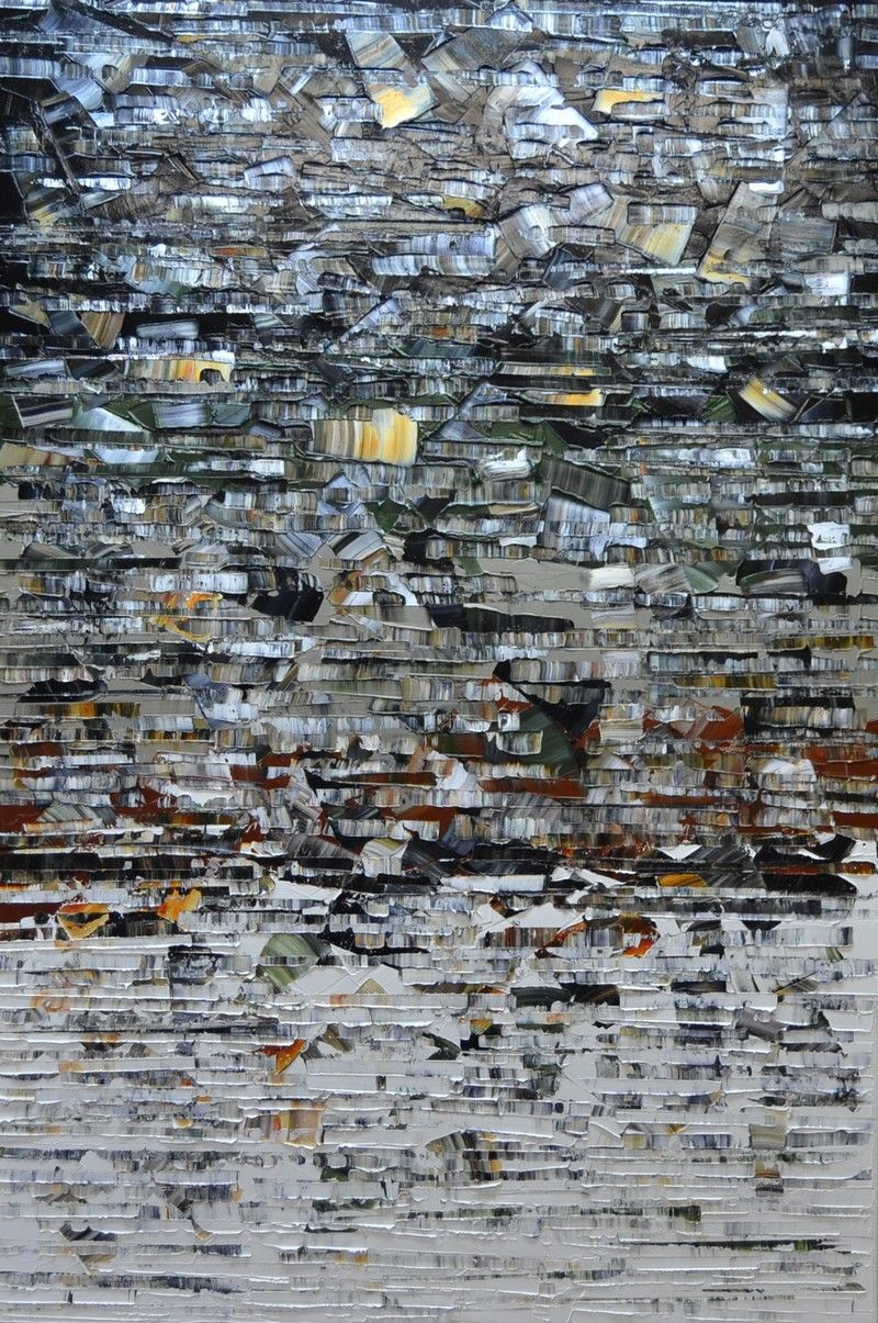 Peinture abstraite grand format Peinture abstraite 11-2024-42 – ALAIN BECANNE – 80 × 120 cm